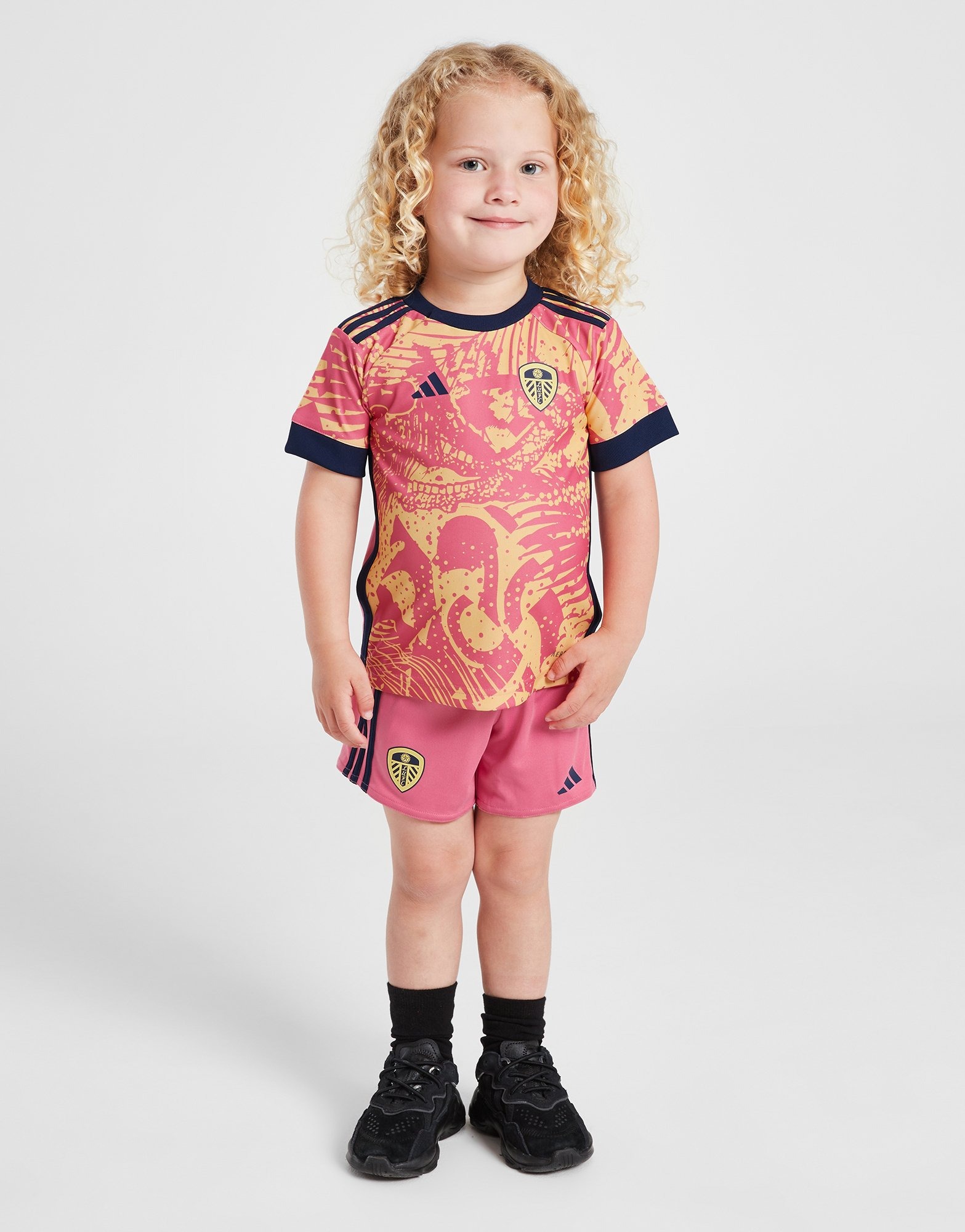 Pink adidas Leeds United FC 2023/24 Third Kit Infant JD Sports Global