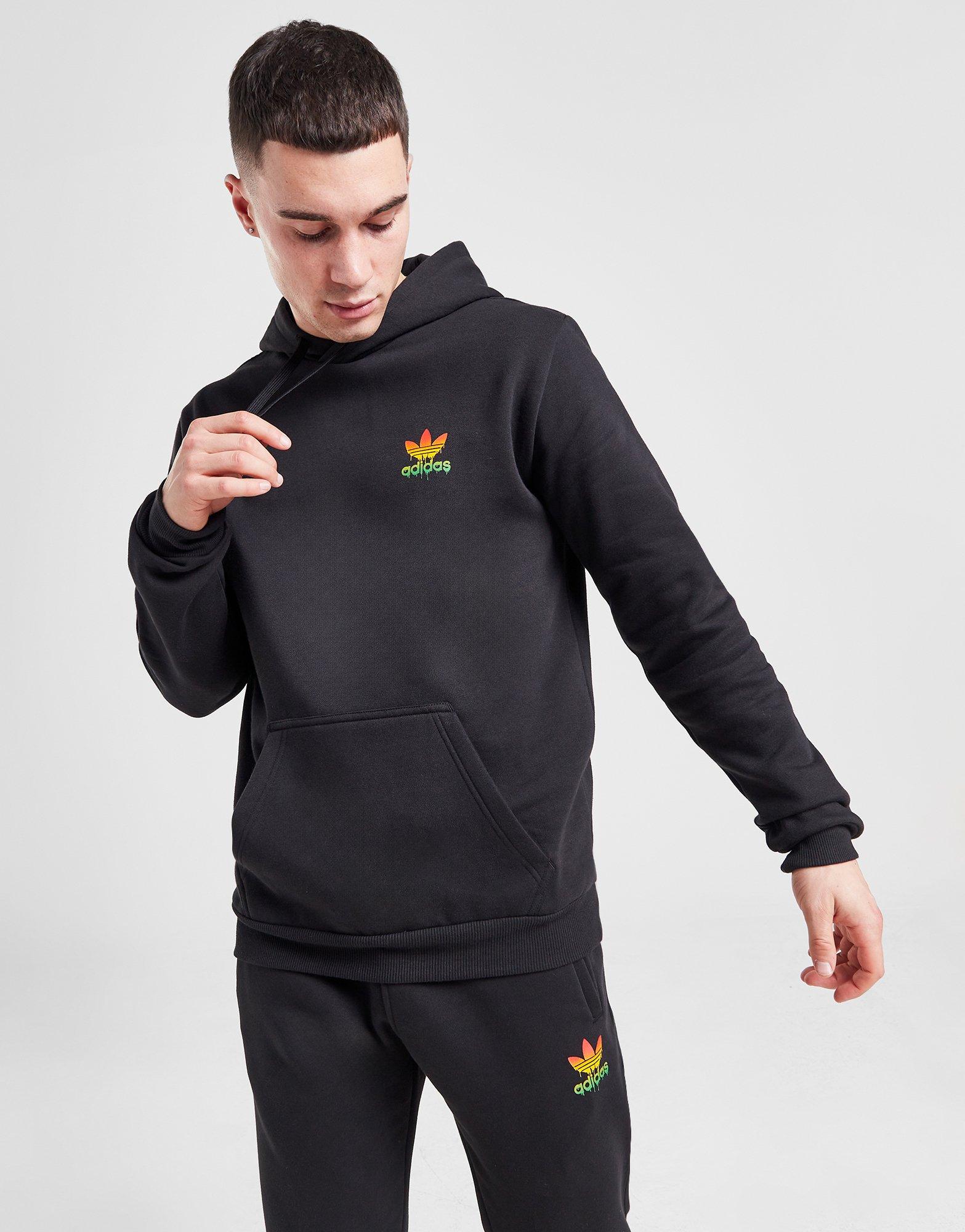 Adidas originals tech trefoil cropped sweatshirt in outlet black