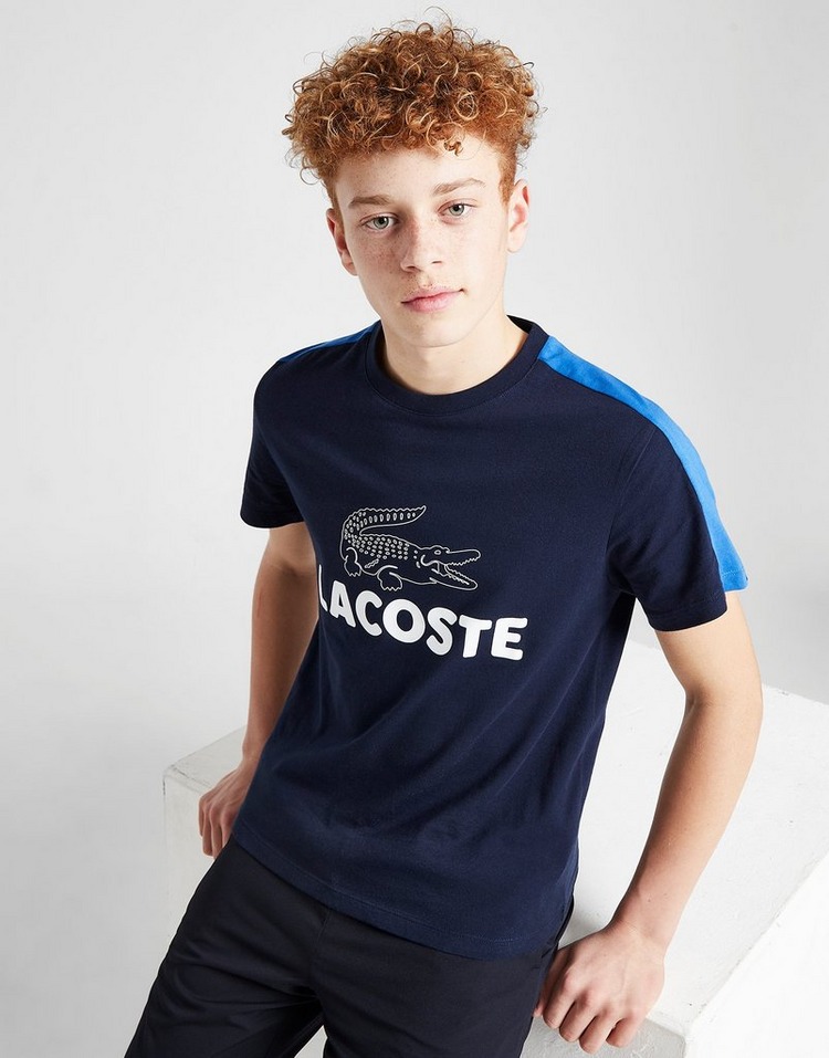 Blue Lacoste Croc Logo T-Shirt Junior - JD Sports
