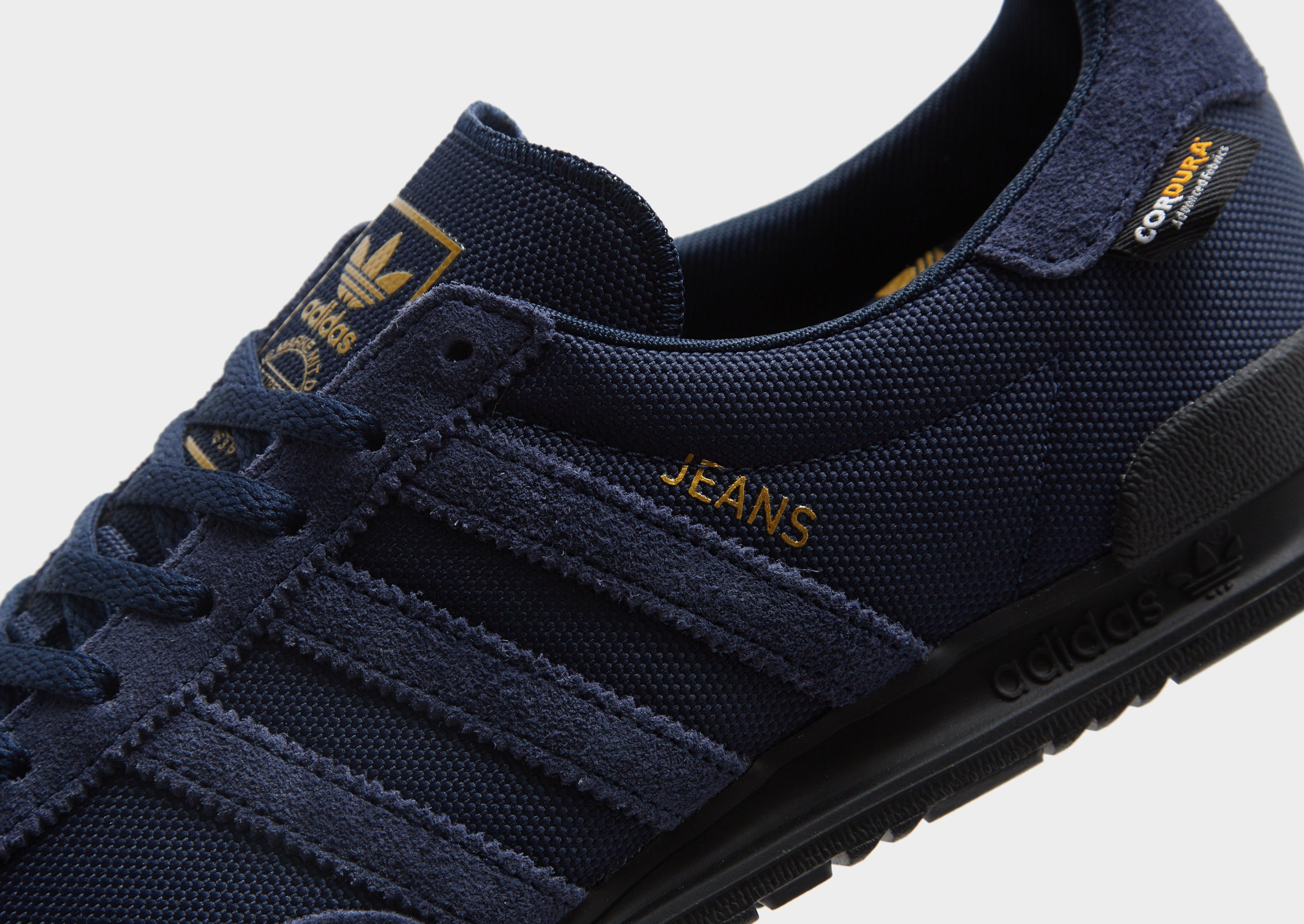 Adidas navy & hotsell pl blue jeans trainers