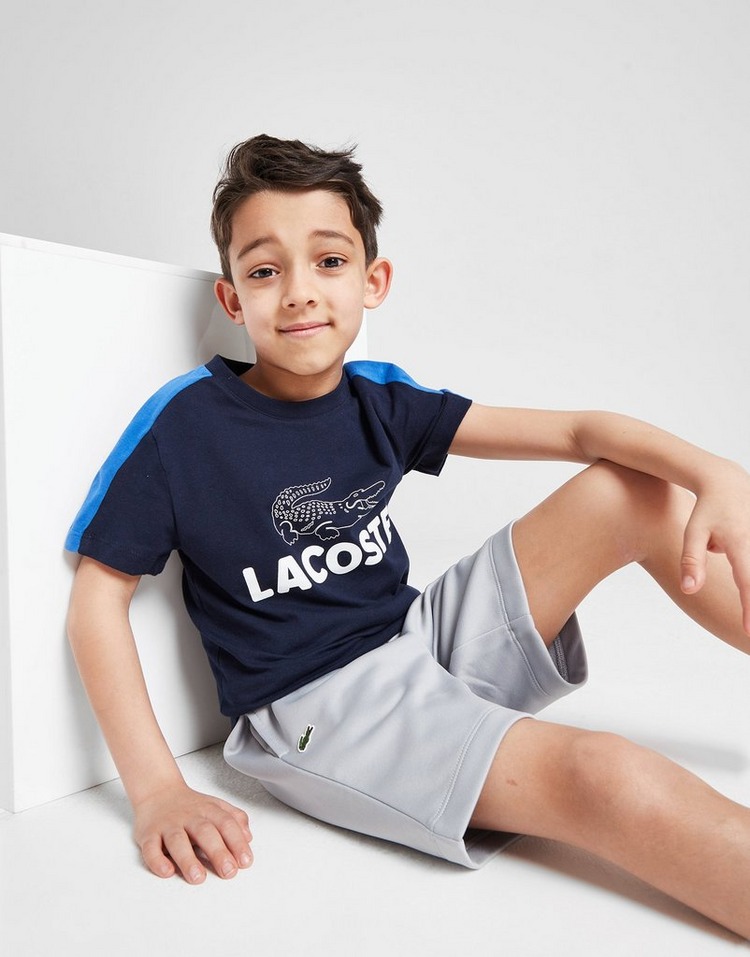 Grey Lacoste Logo Shorts Children | JD Sports UK
