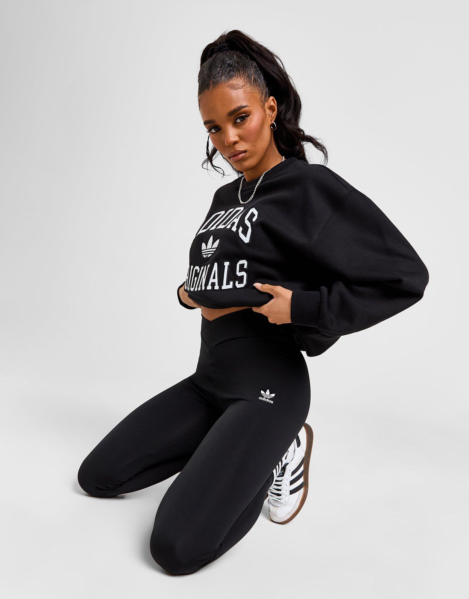 Black adidas Originals Crossover High Waist Leggings - JD Sports Global