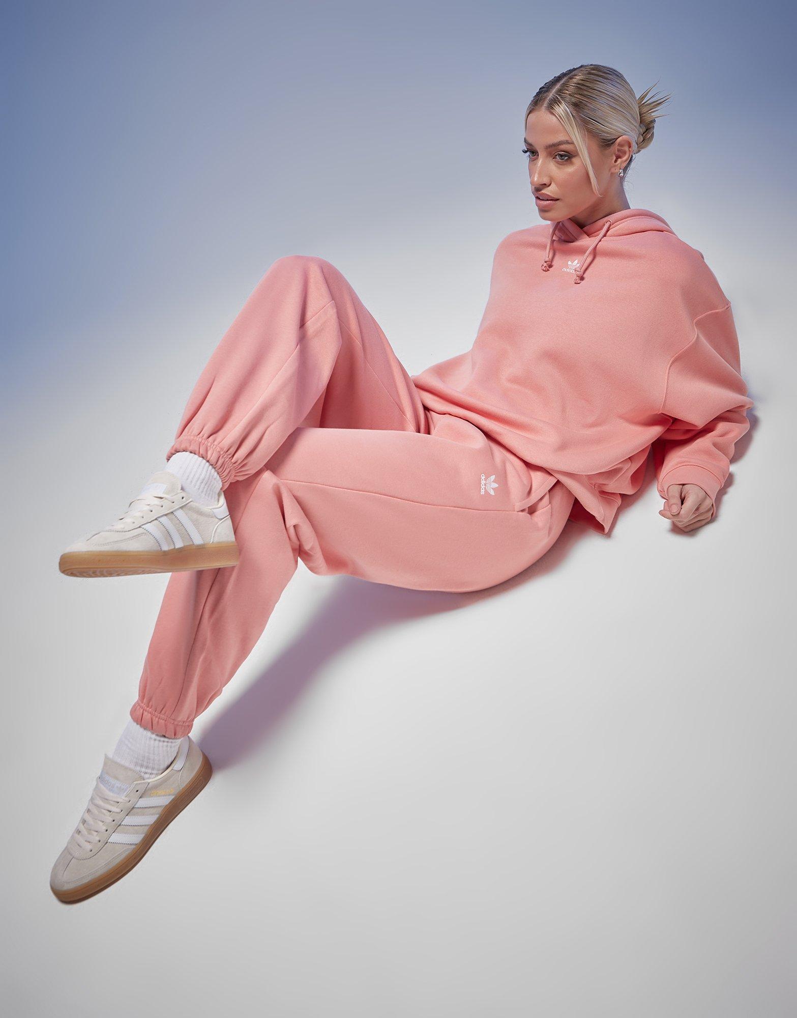 Womens pink adidas shop tracksuit bottoms