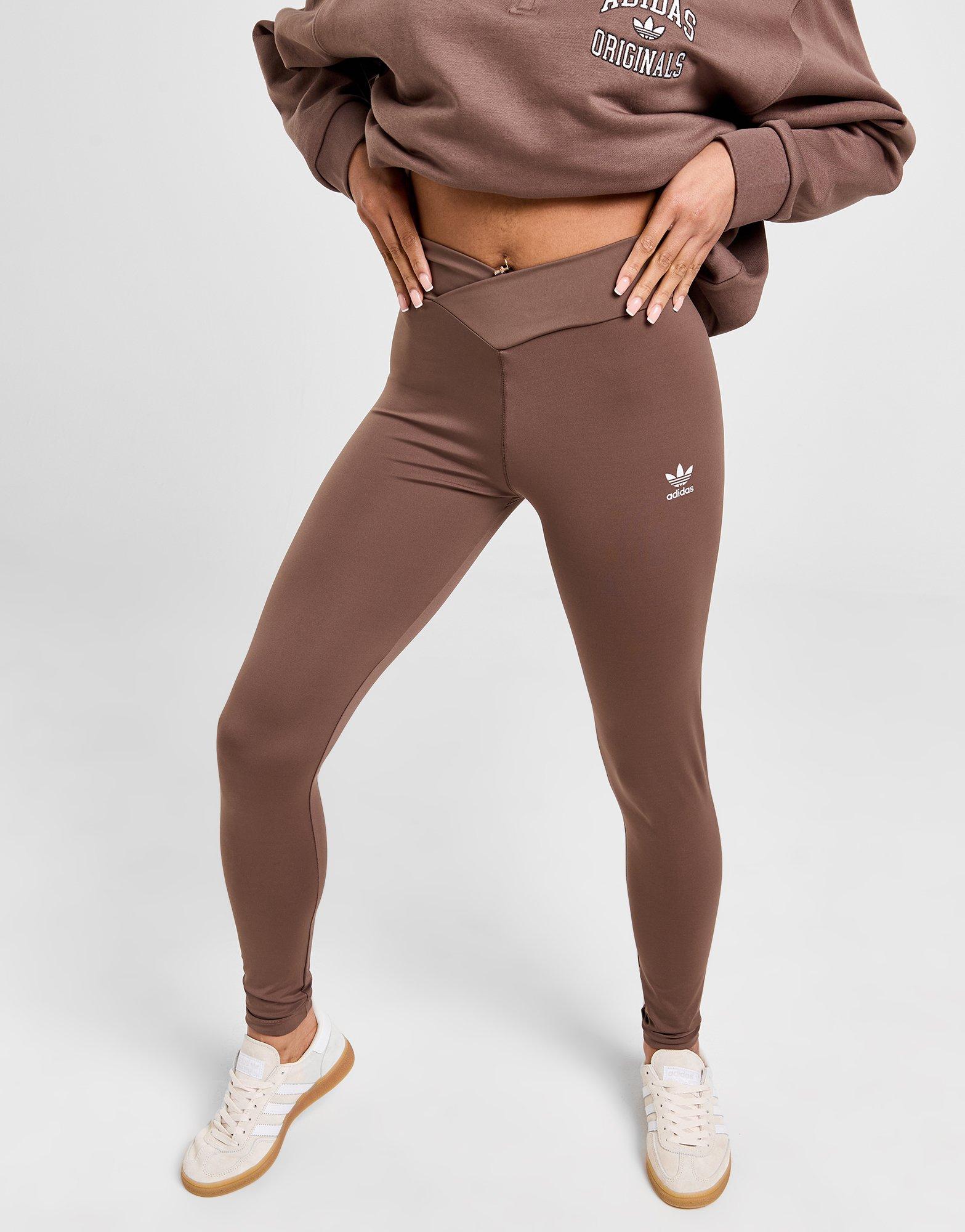 adidas Originals Leggings Crossover High Waist em Castanho