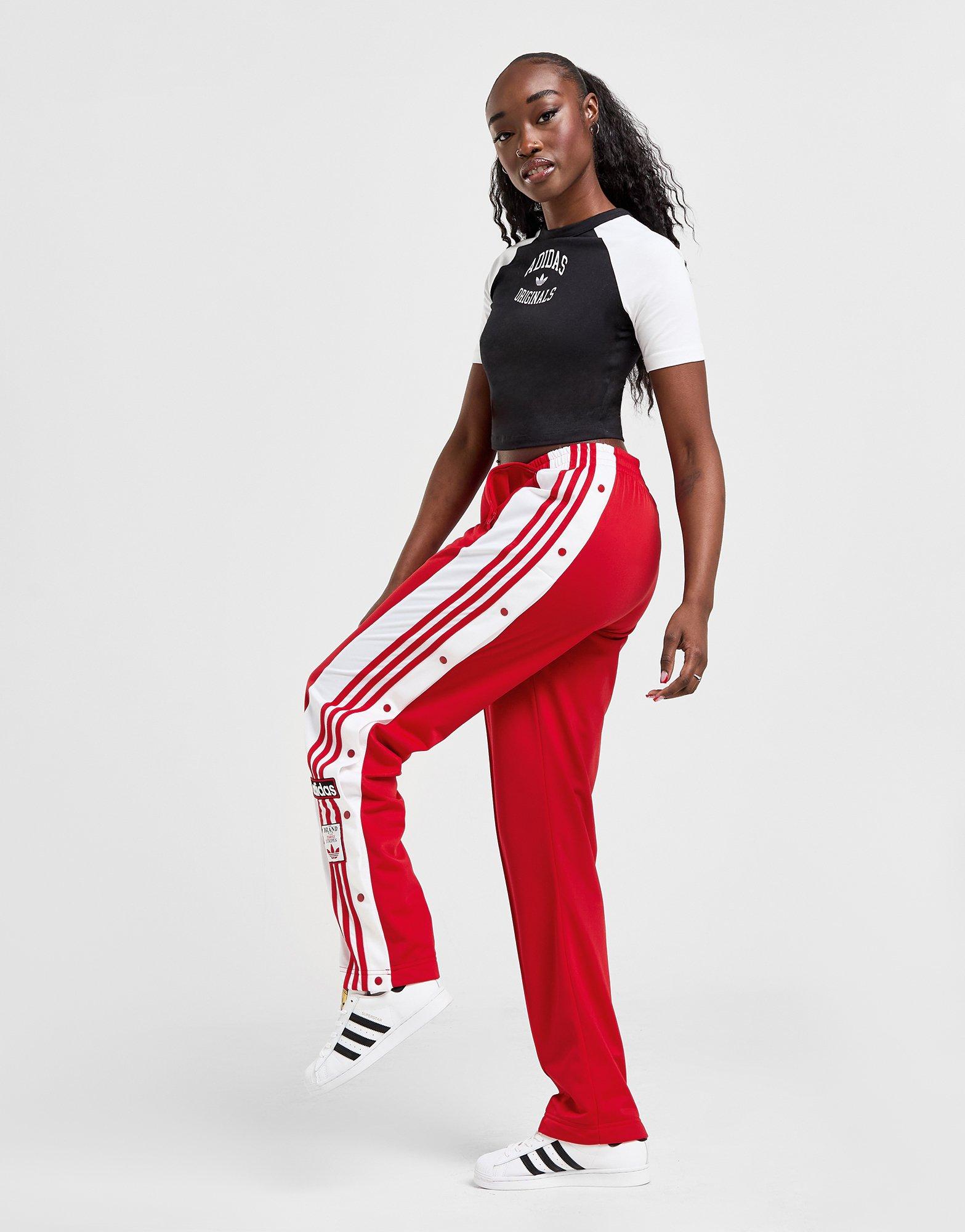 Red best sale adibreak pants