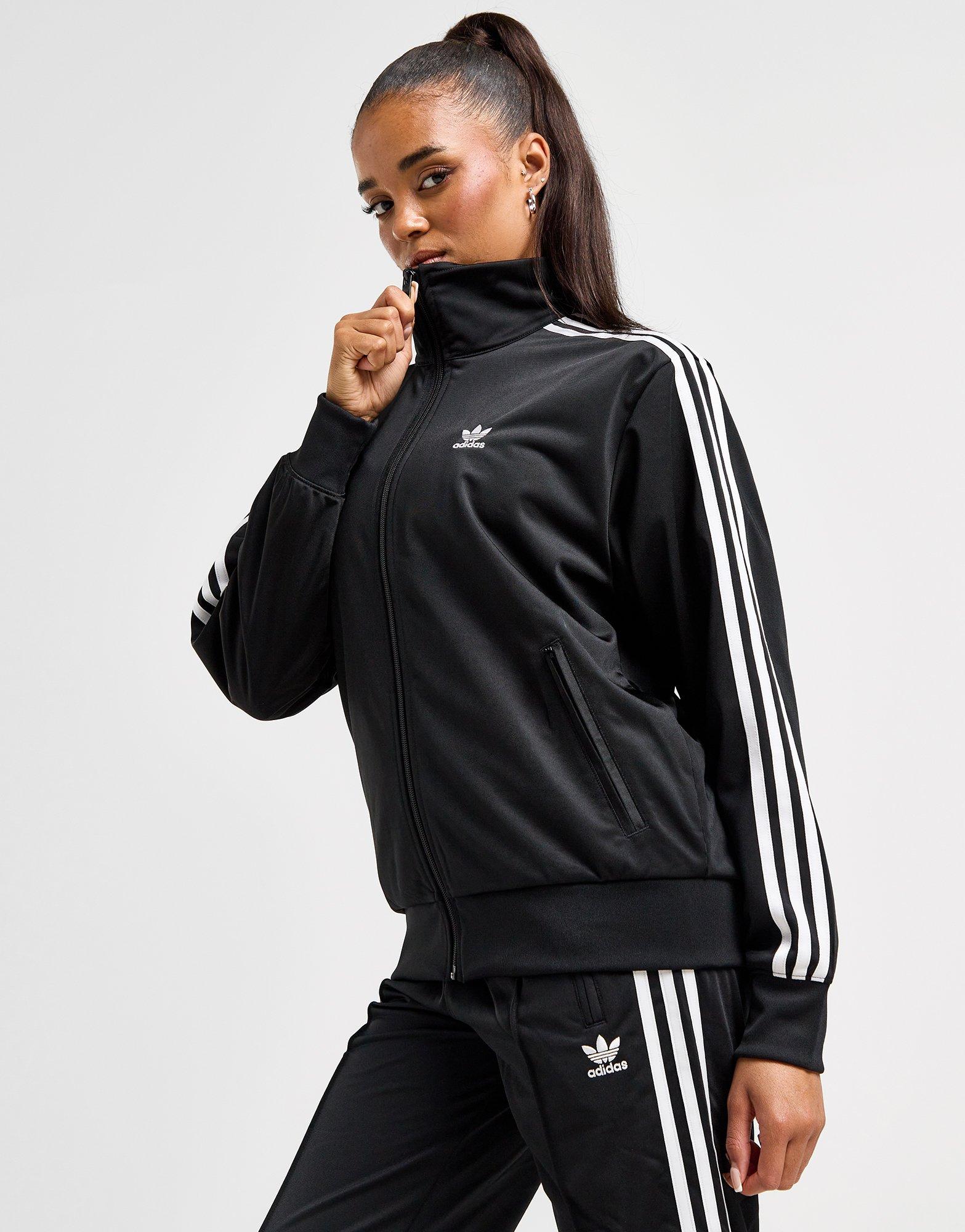 Black adidas Originals Oversized Firebird Track Top - JD Sports Global