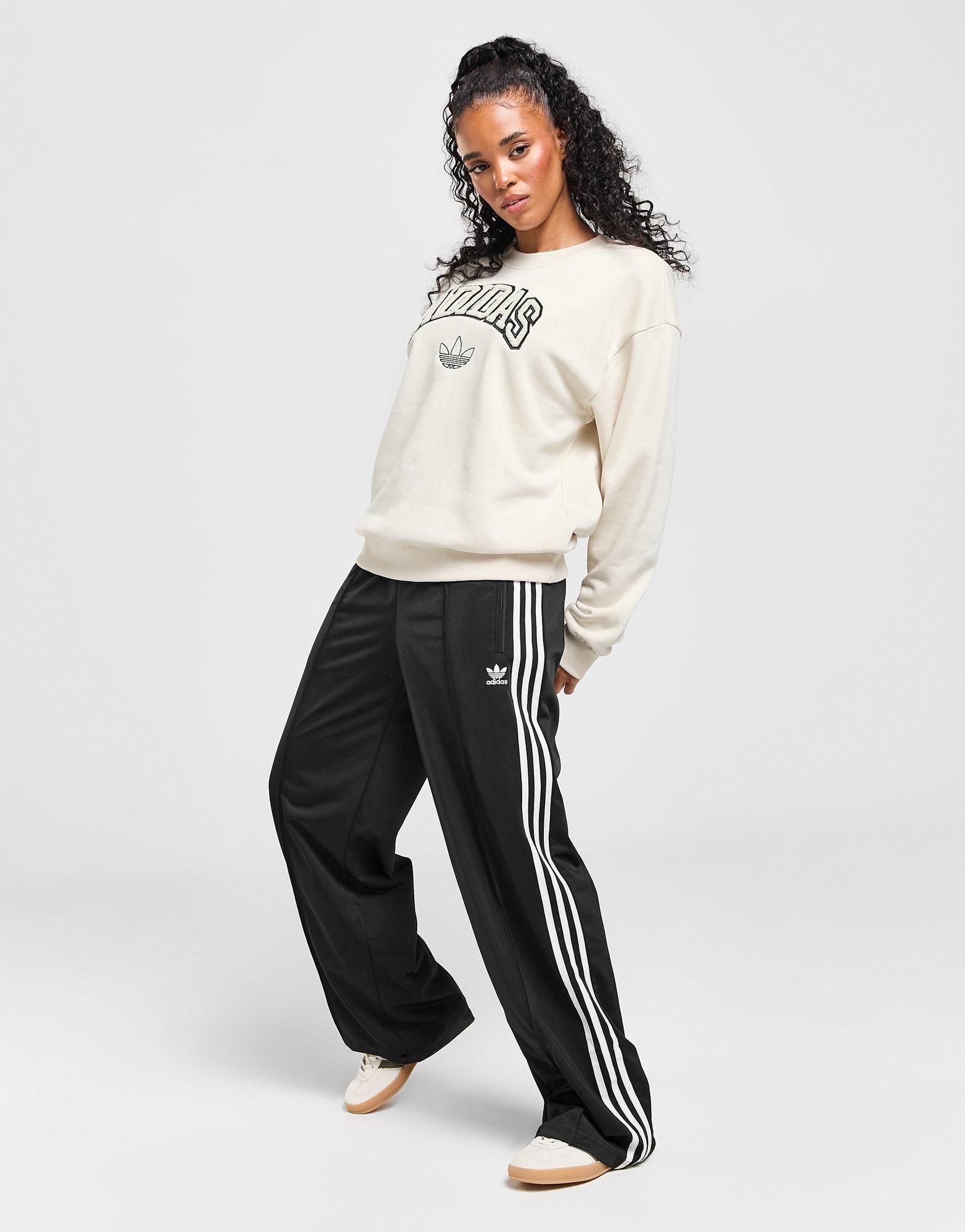 Black adidas Originals Oversized Firebird Track Pants - JD