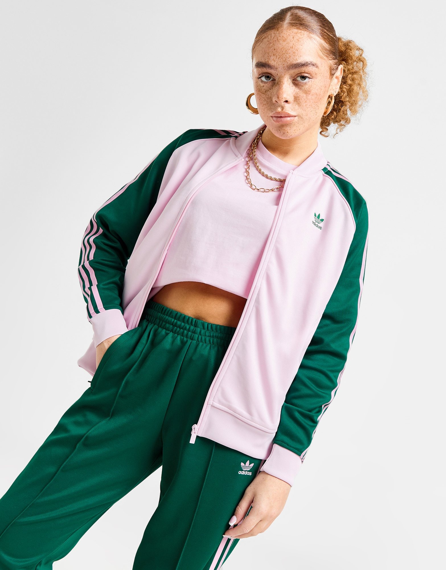 Pink adidas Originals Oversized SST Track Top | JD Sports UK