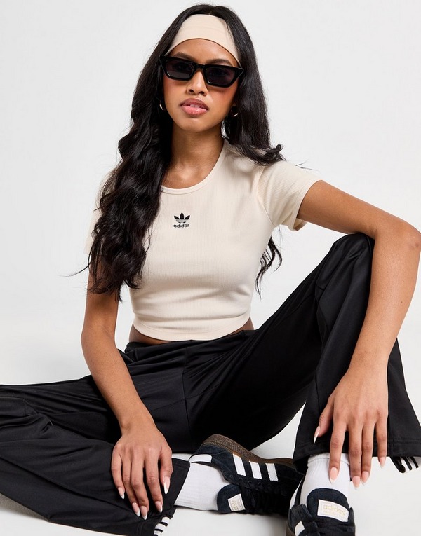 adidas Originals T-shirt Trefoil Essential Ribbed Femme
