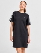 adidas Essentials 3-Streifen Single Jersey Boyfriend T-Shirt-Kleid