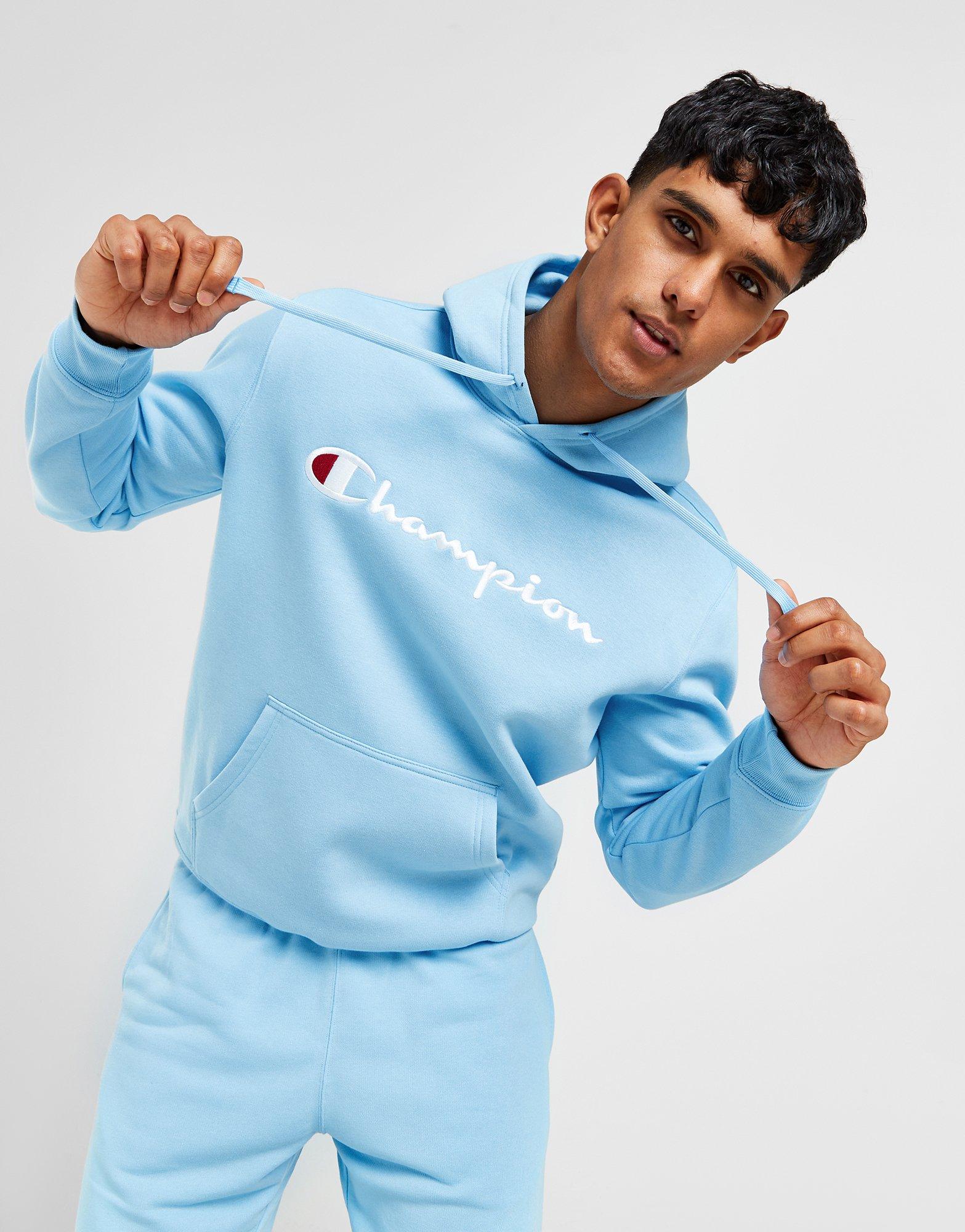 Baby blue champion sales sweatshirt