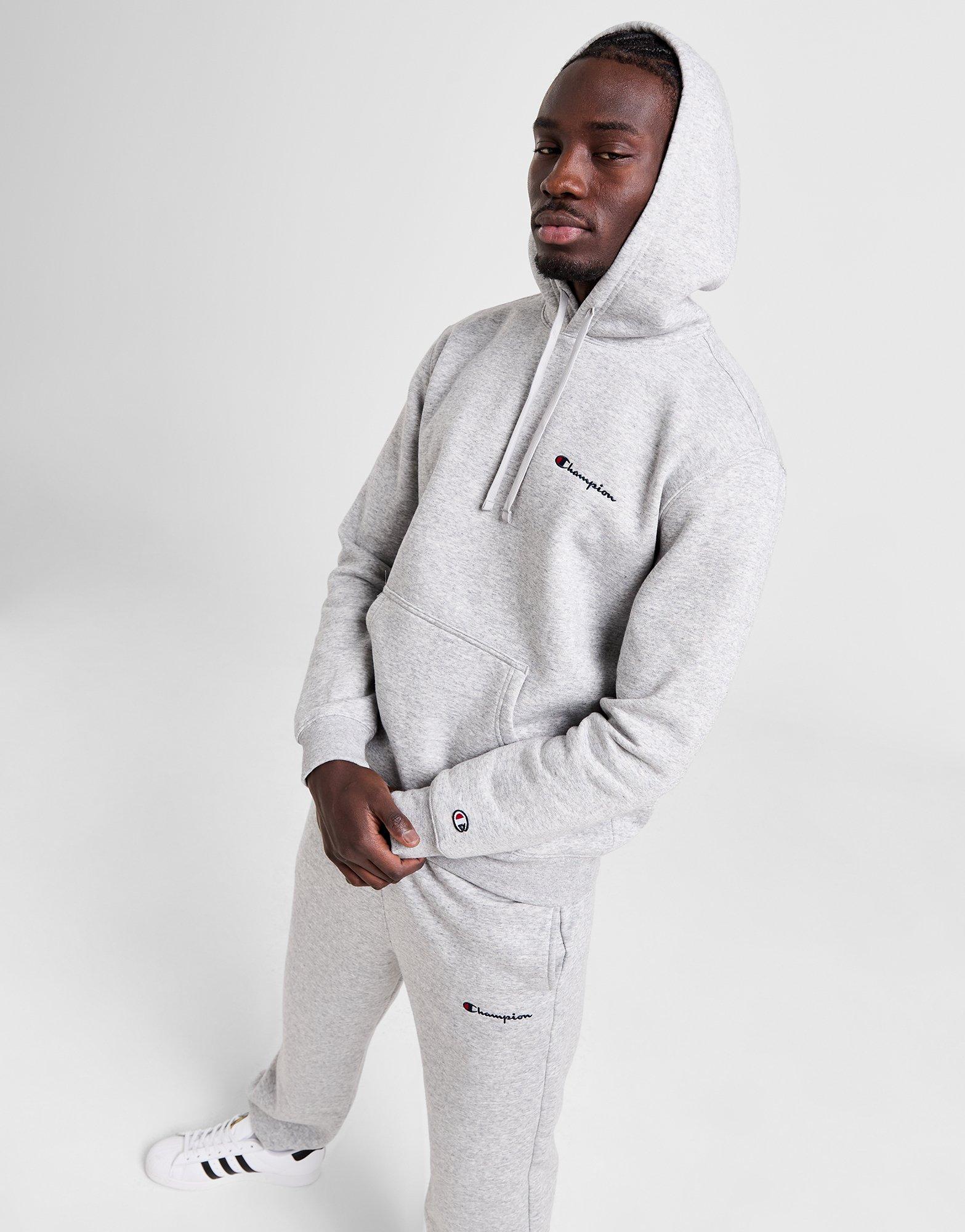 Champion script cheap hoodie grey