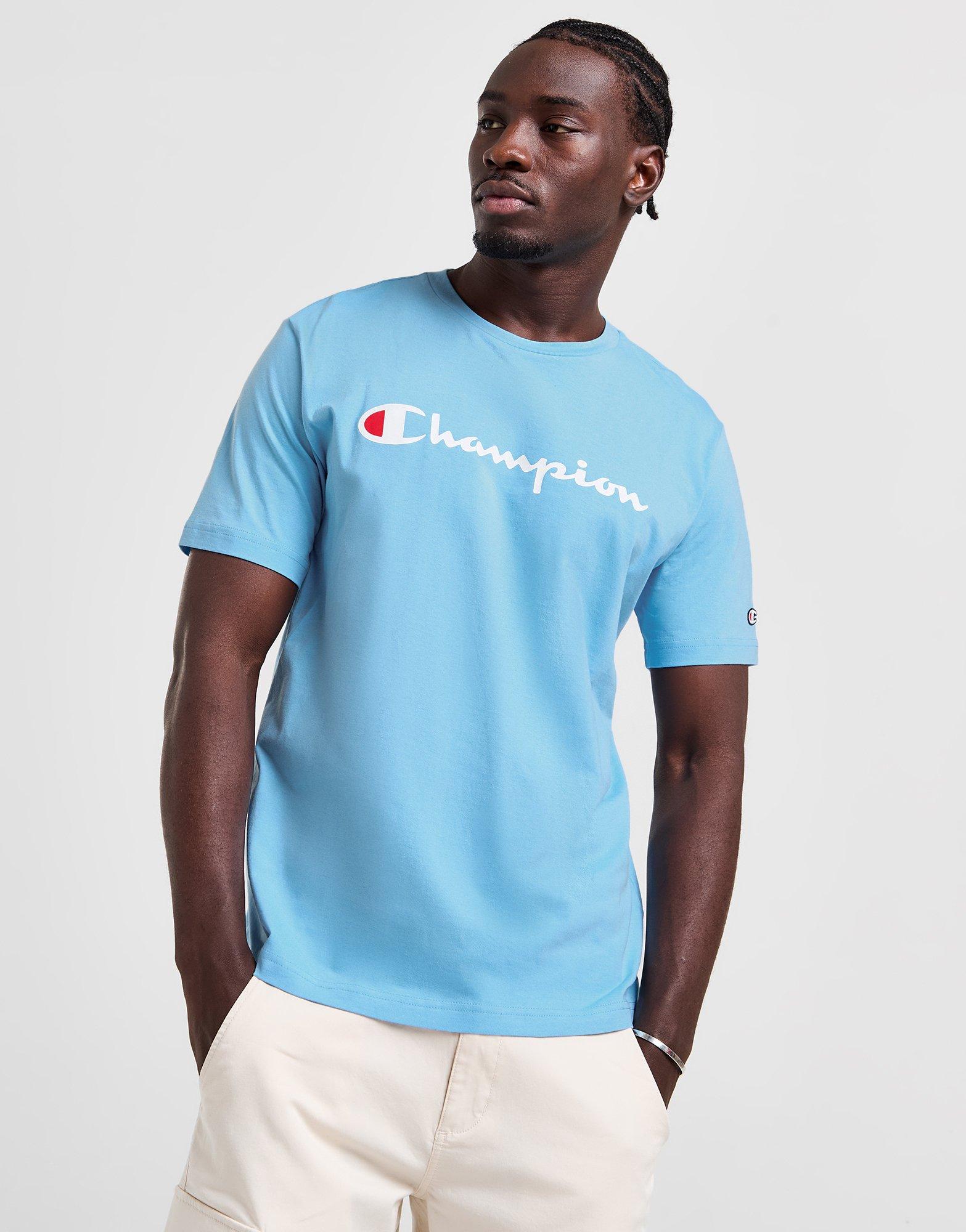 Champion blue t shirt best sale