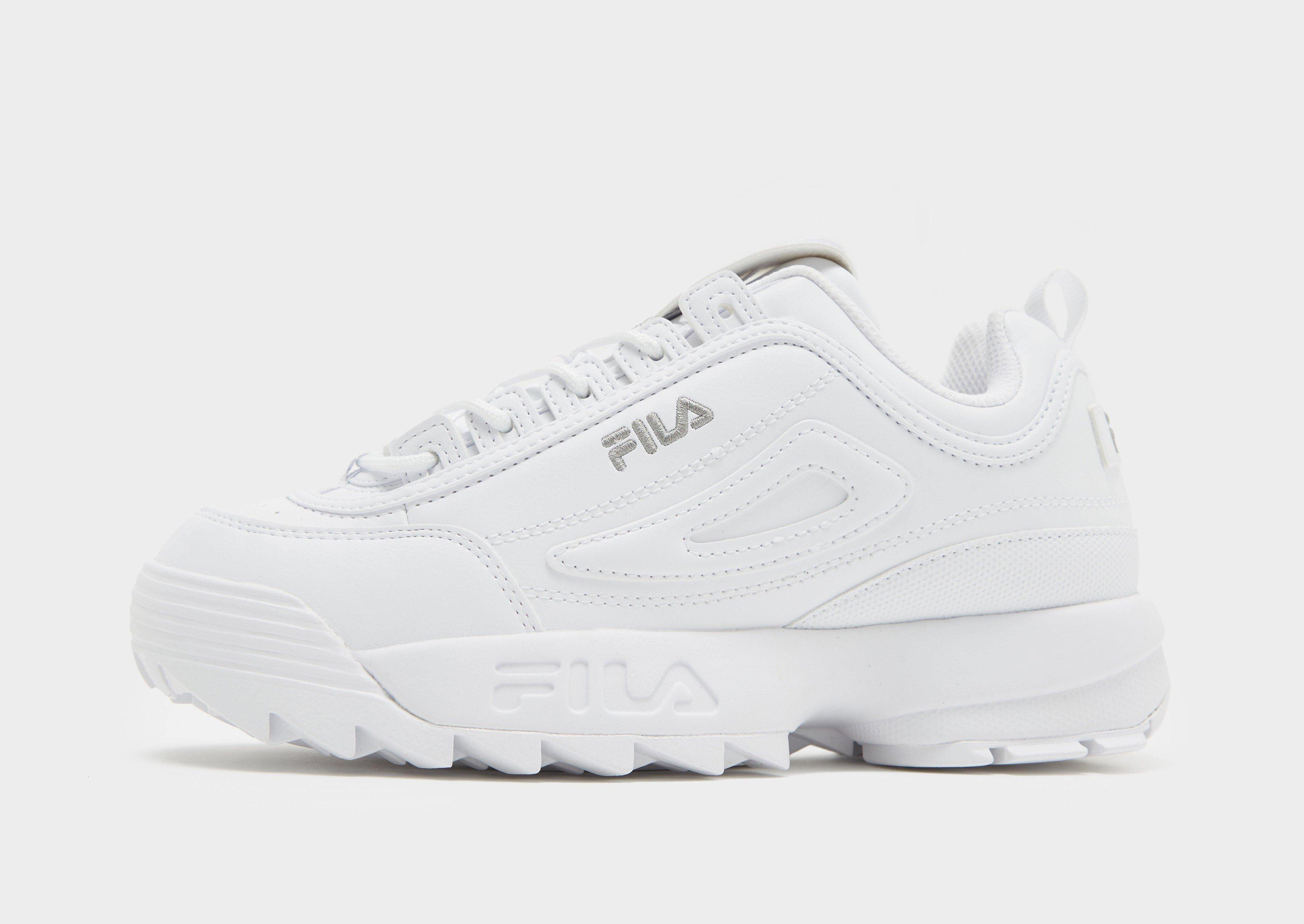 Fila white disruptor ii trainers deals junior