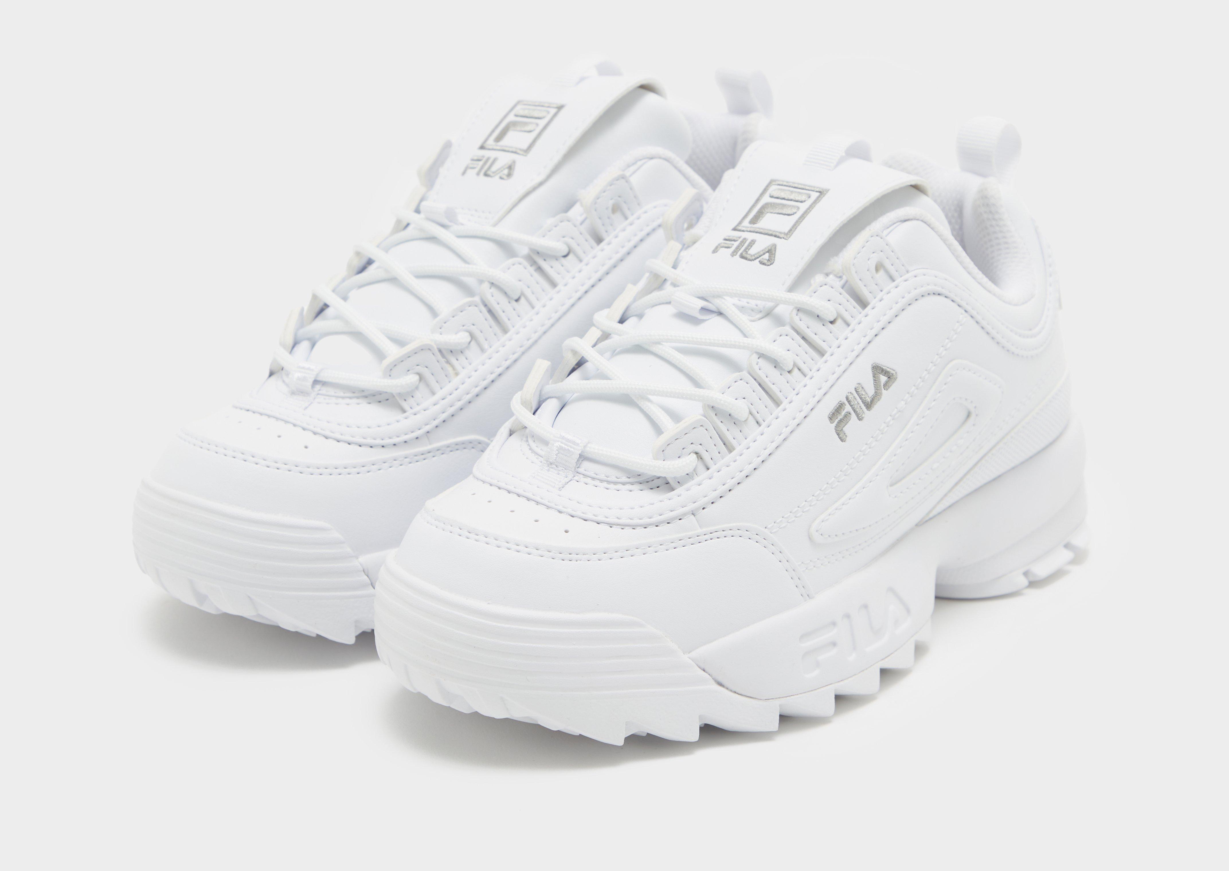 Fila disruptor deals plain white