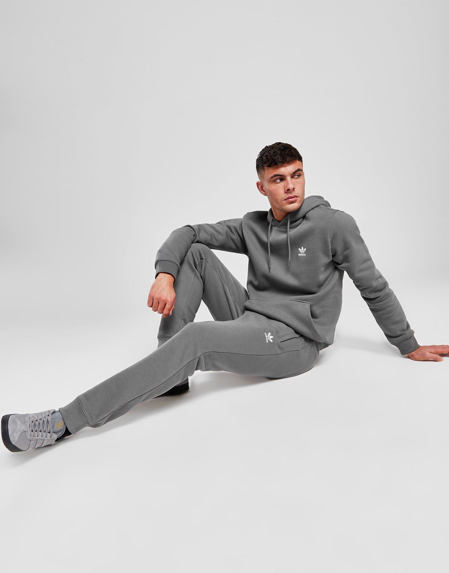 Adidas trefoil clearance joggers grey