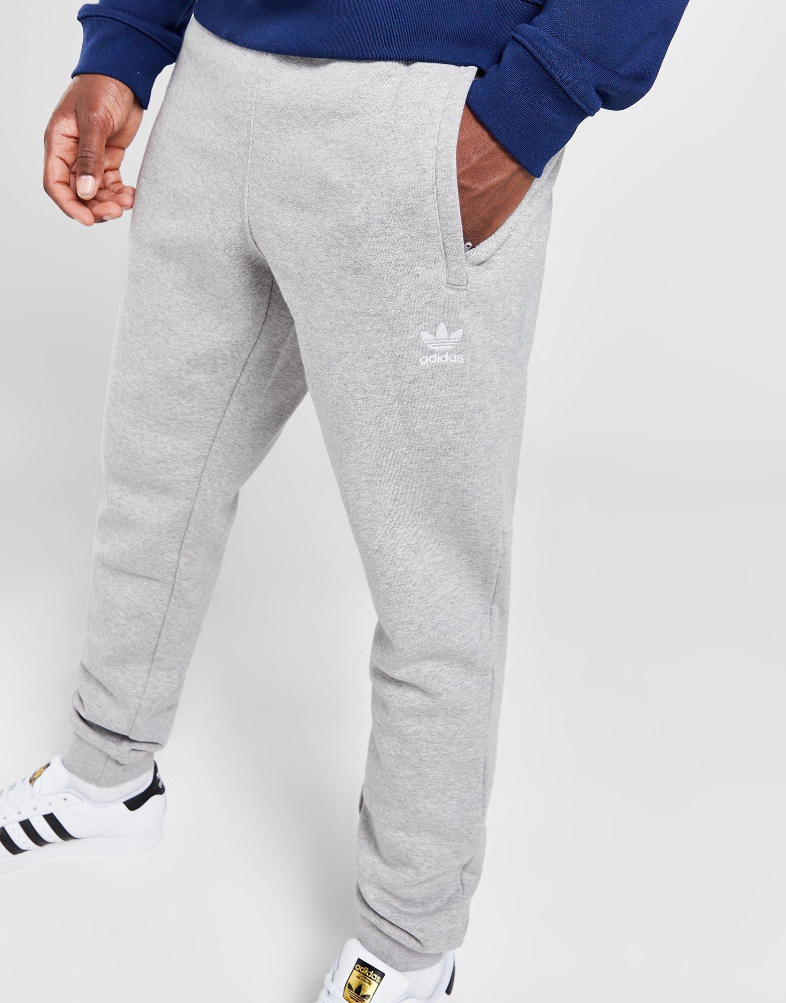 Adidas originals best sale trefoil joggers grey