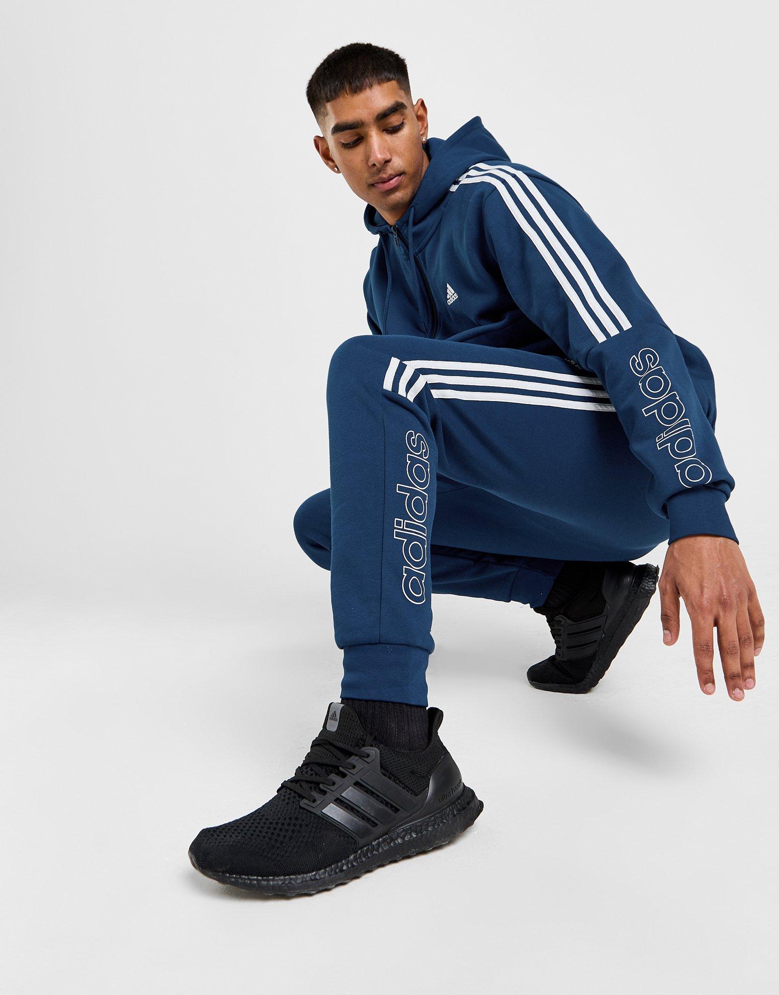 Black adidas 3-Stripes Essential Tracksuit - JD Sports Global