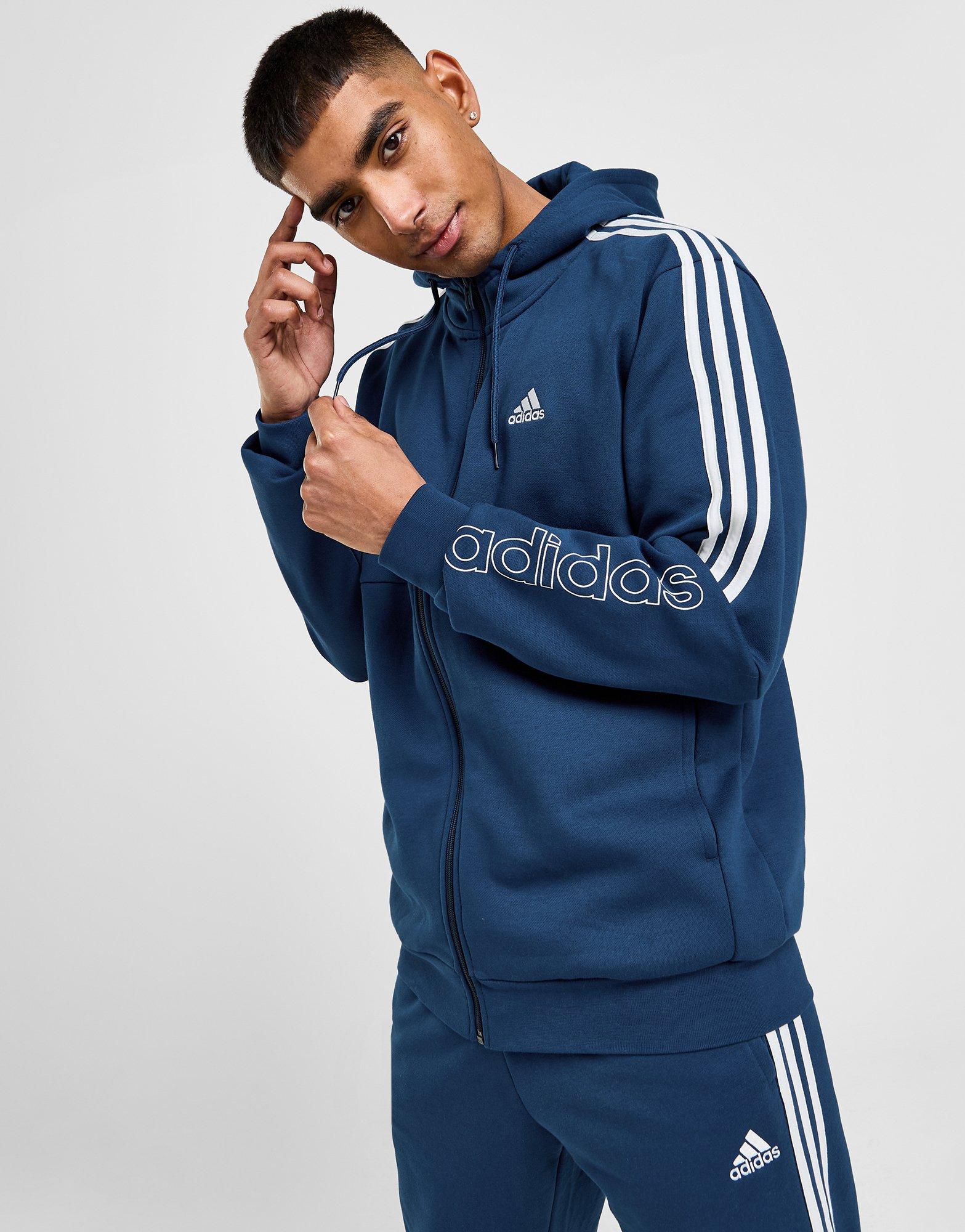 adidas 3-Streifen Fleece Trainingsanzug