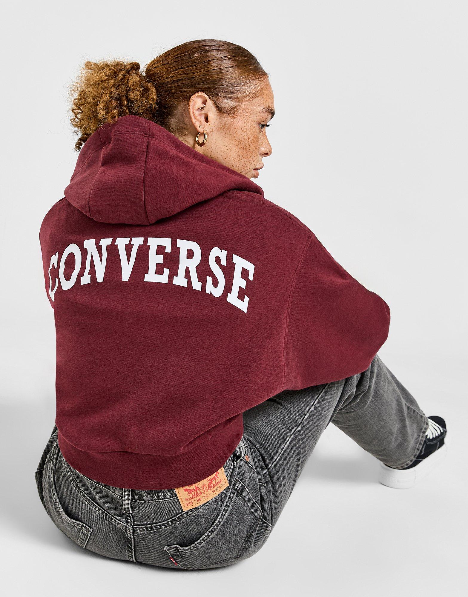 converse red hoodie