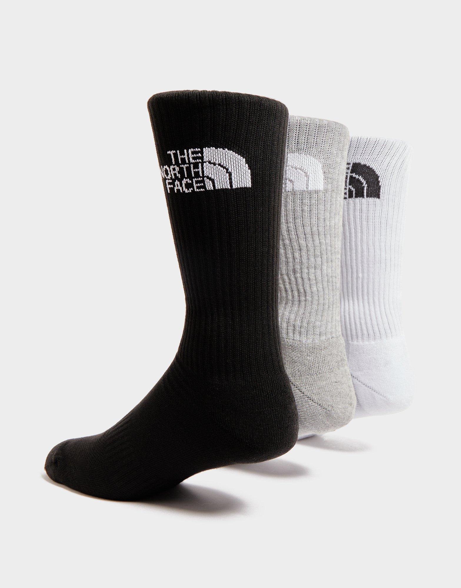 The North Face U Sock Crw Sprt 3pk Blk/gry/wht#