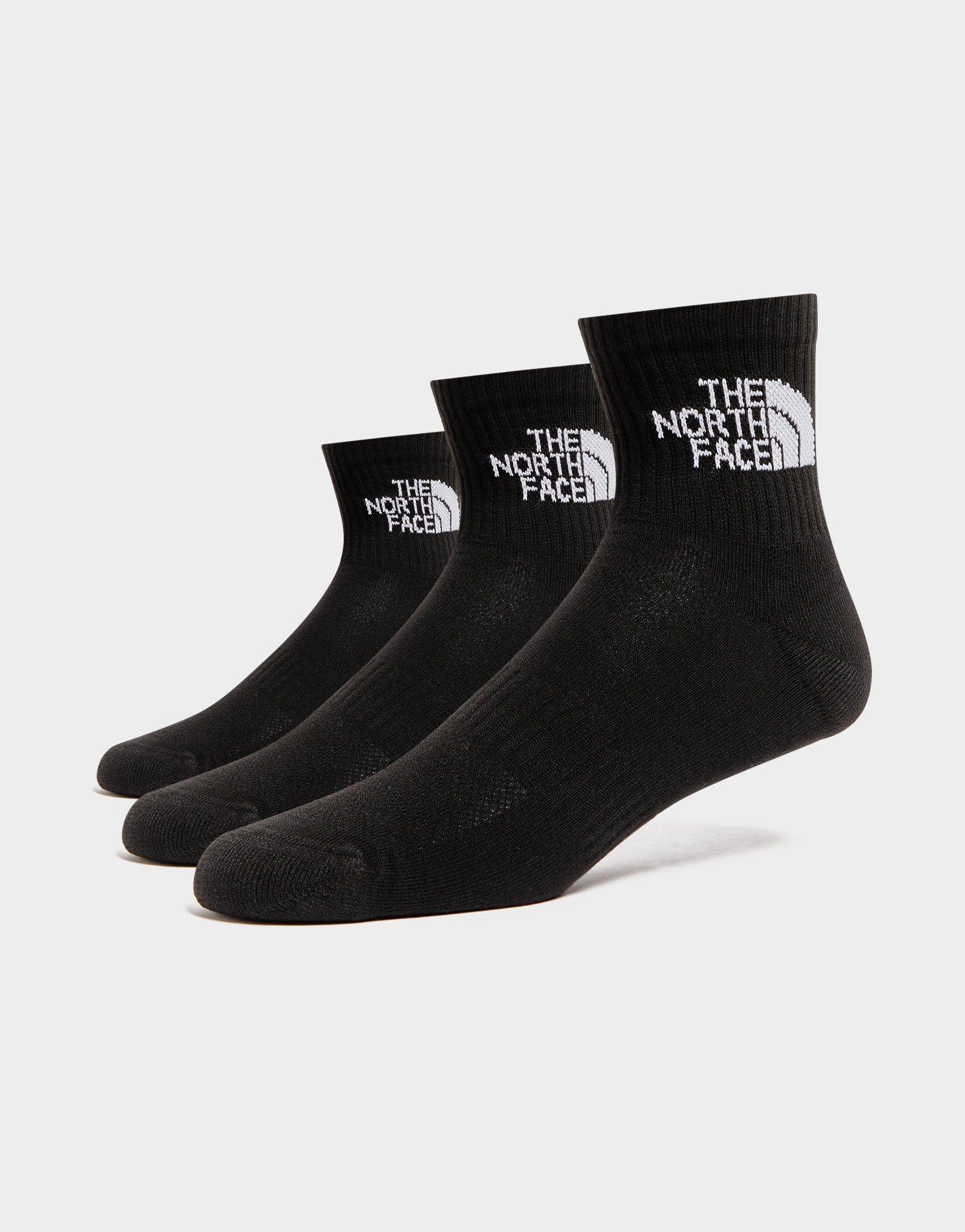 Black The North Face 3-Pack Quarter Socks | JD Sports UK