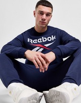 Reebok reebok identity fleece stacked logo crew sweatshirt