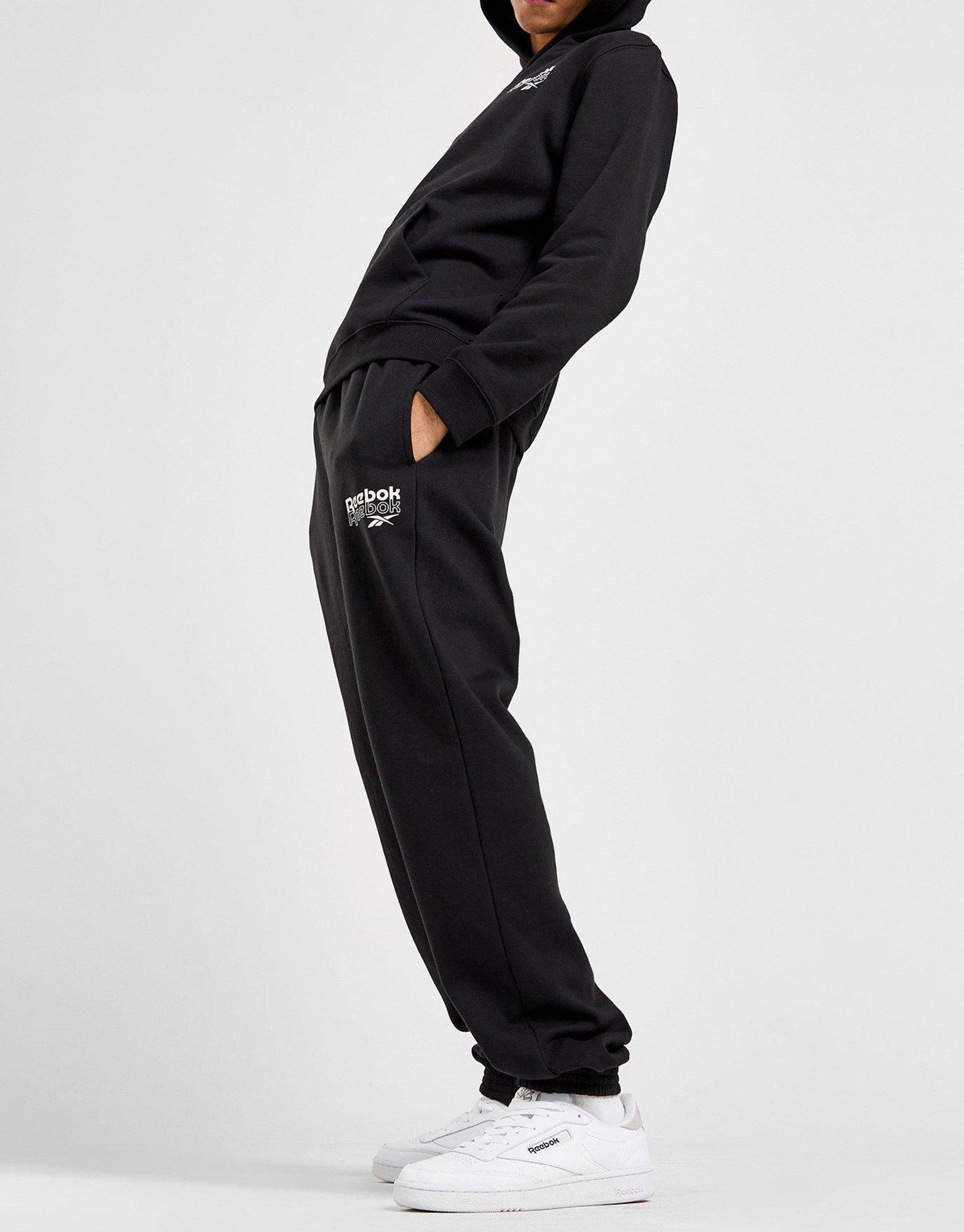 Reebok sweatpants hot sale mens black