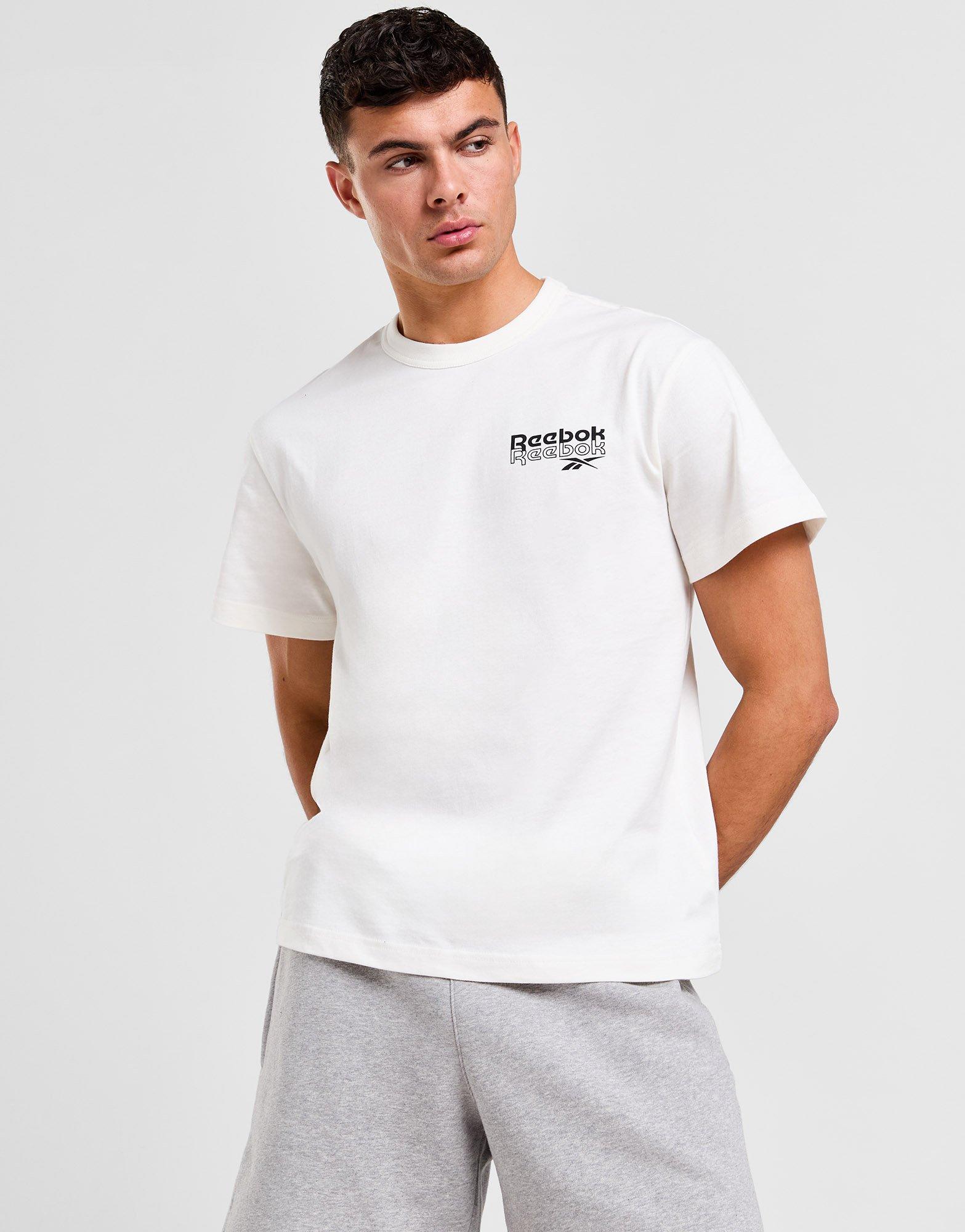 White Reebok Stack T-Shirt | JD Sports UK