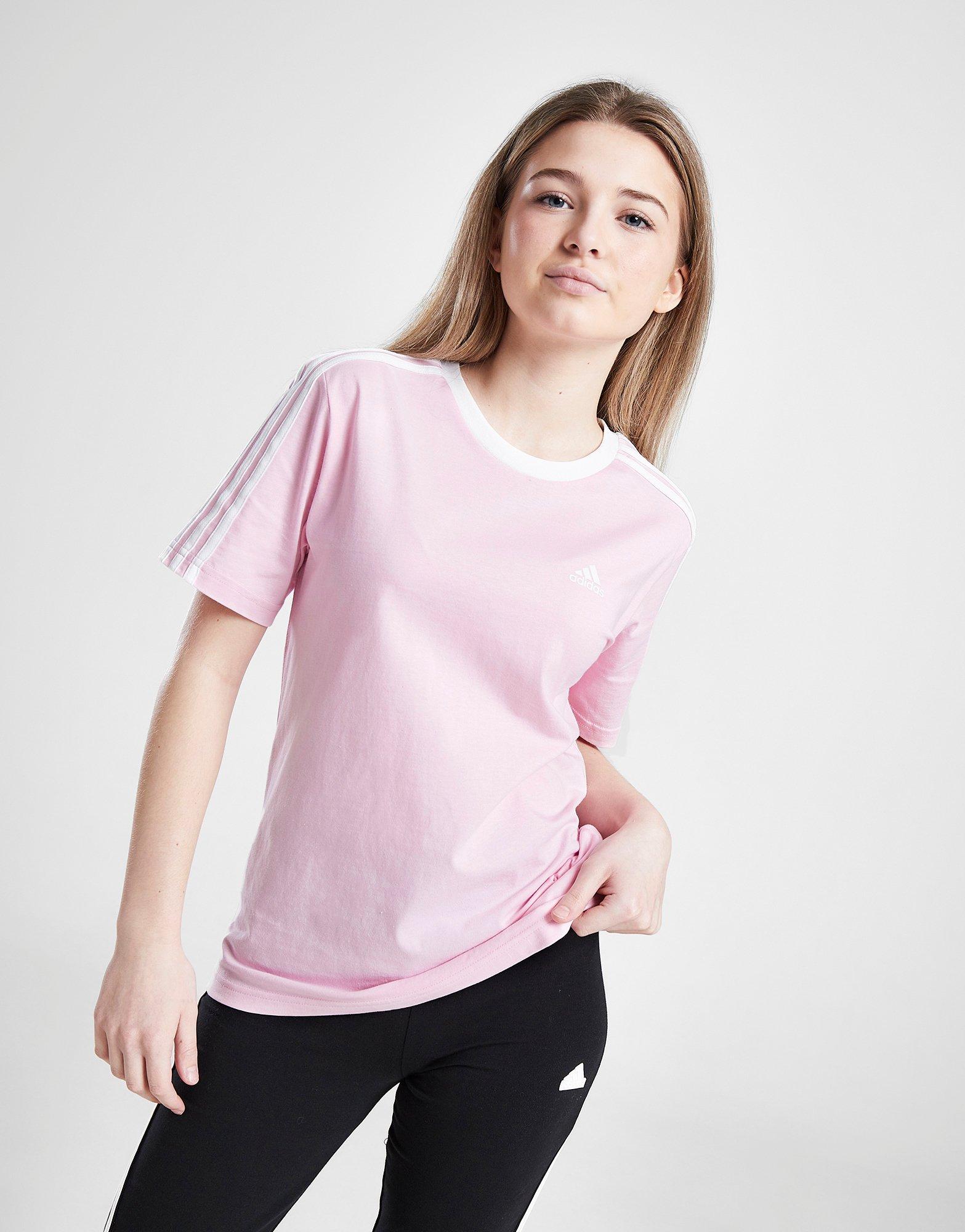 adidas Girls' Badge of Sport 3-Stripes T-Shirt Junior