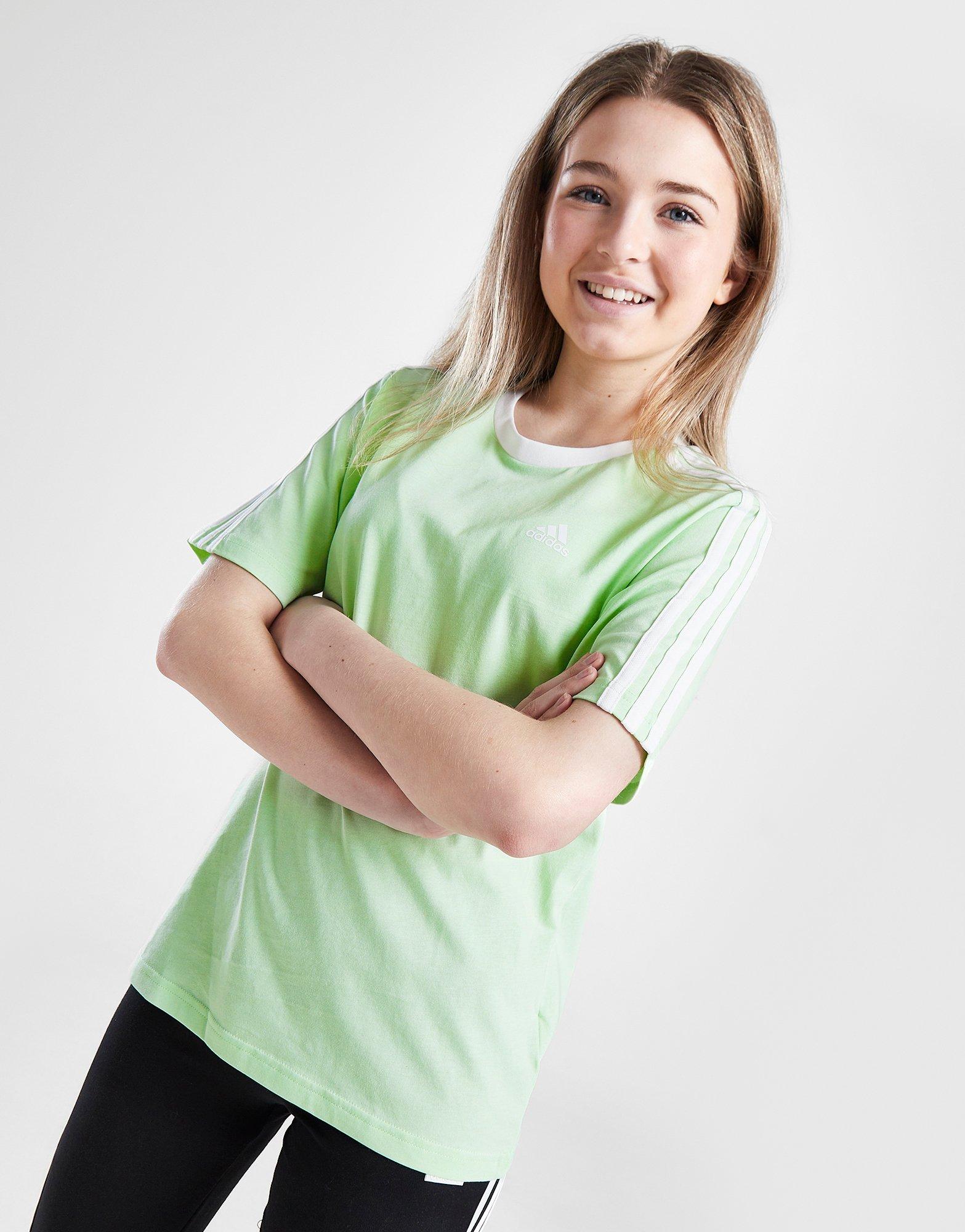 adidas Girls' Badge of Sport 3-Stripes T-Shirt Junior
