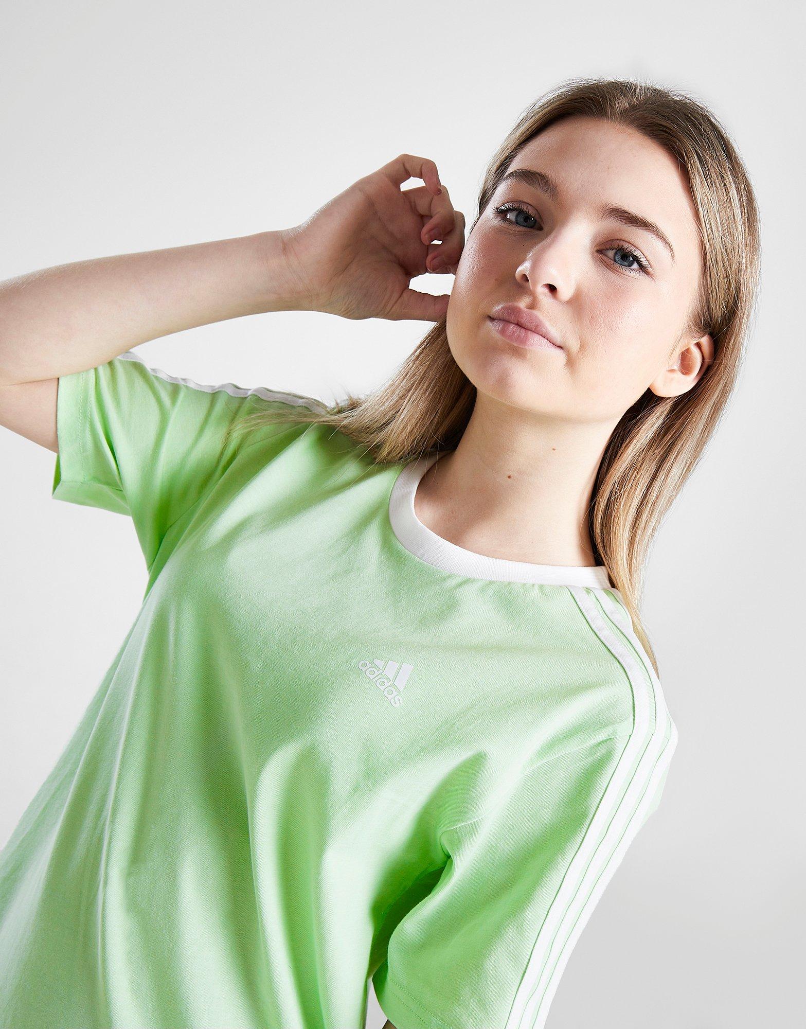 adidas Girls' Badge of Sport 3-Stripes T-Shirt Junior