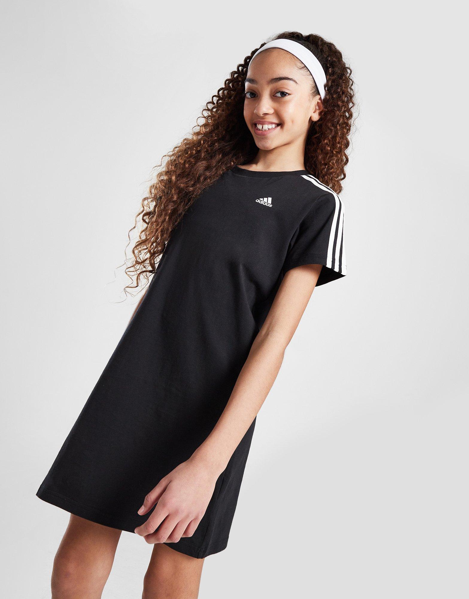 adidas Girls' Badge of Sport 3-Stripes Dress Junior