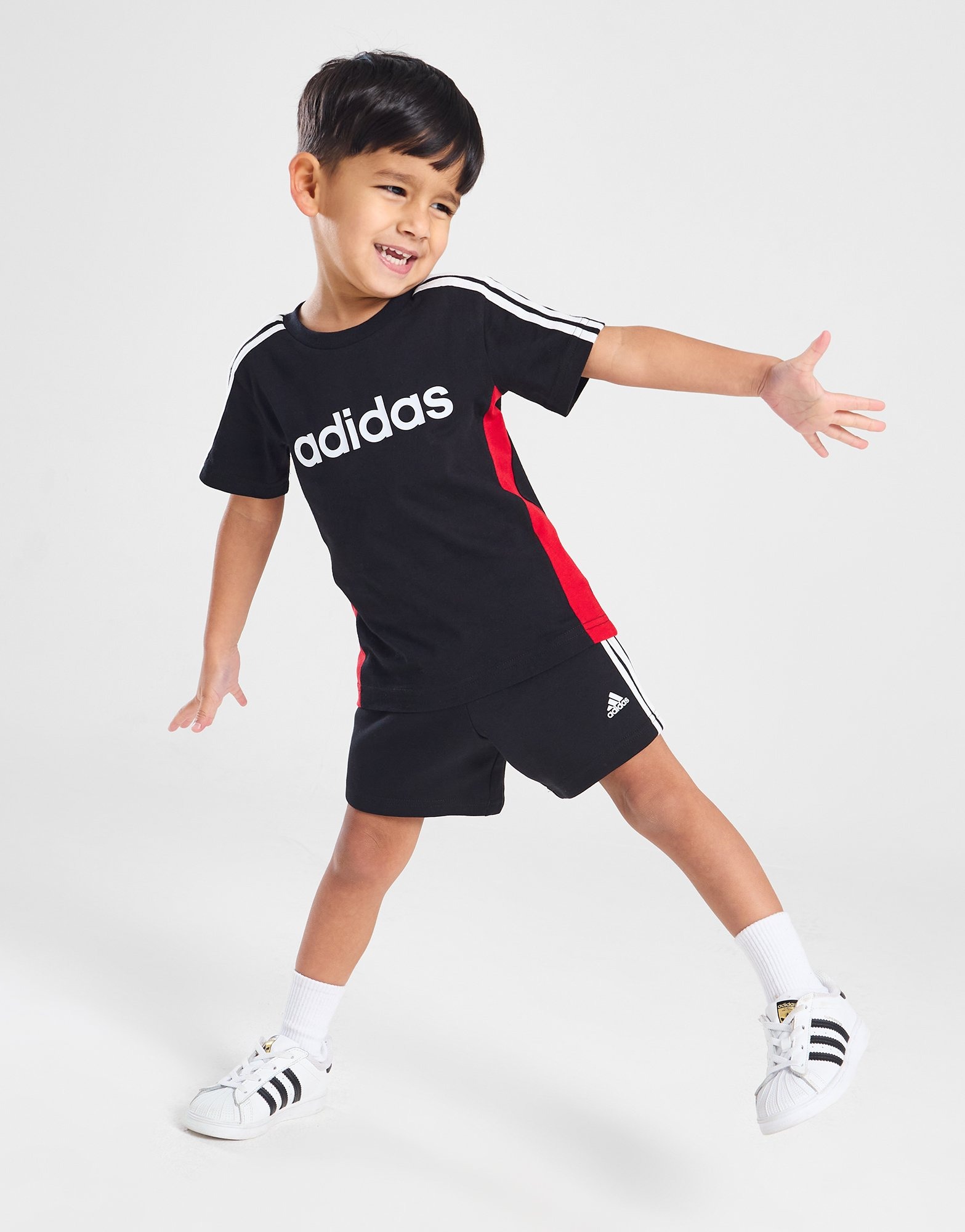 adidas Linear TShirt/Shorts Set Babys Schwarz JD Sports Österreich