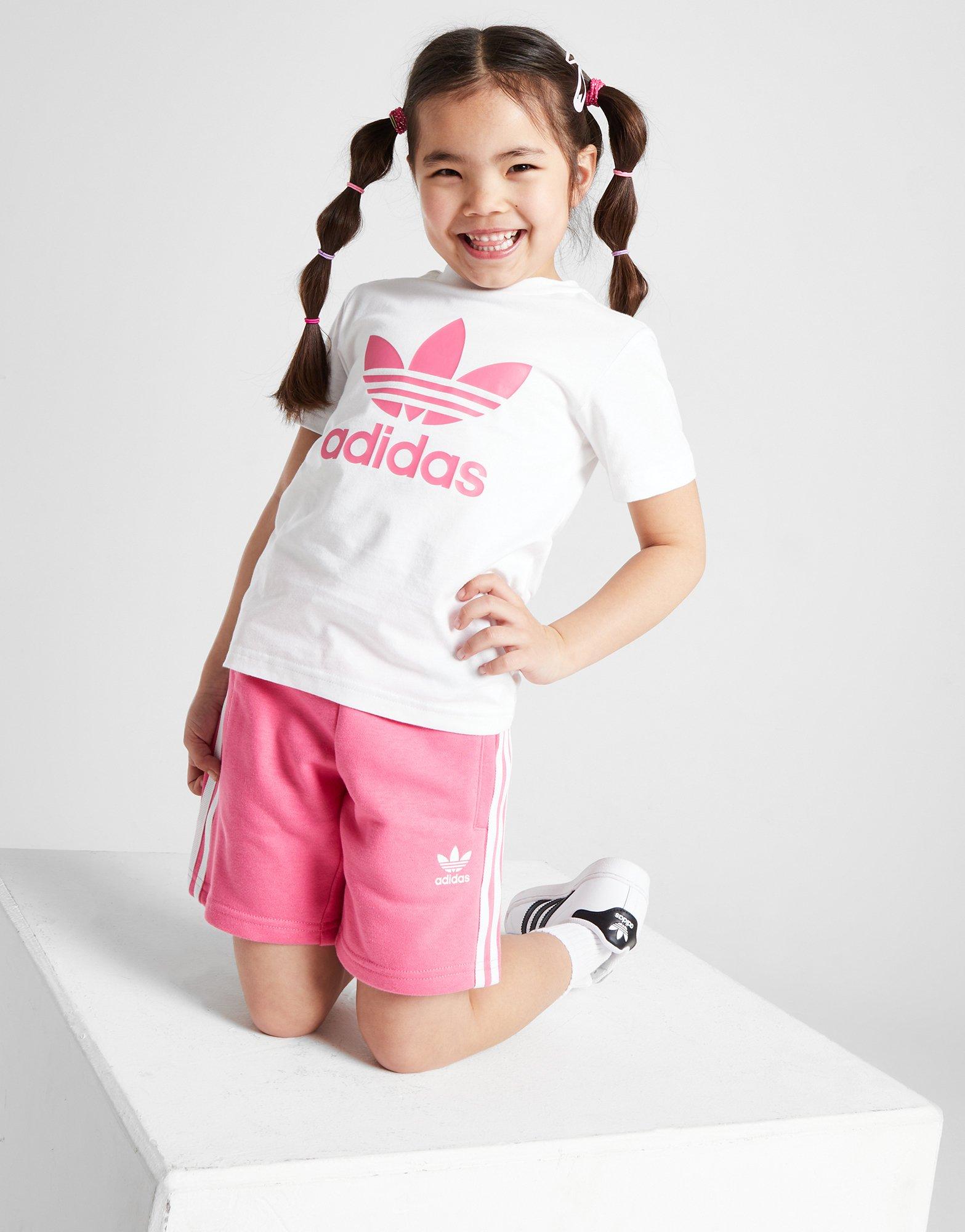 Girls pink cheap adidas shirt