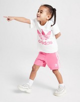 adidas Originals Girls' Trefoil T-Shirt/Shorts Set Infant