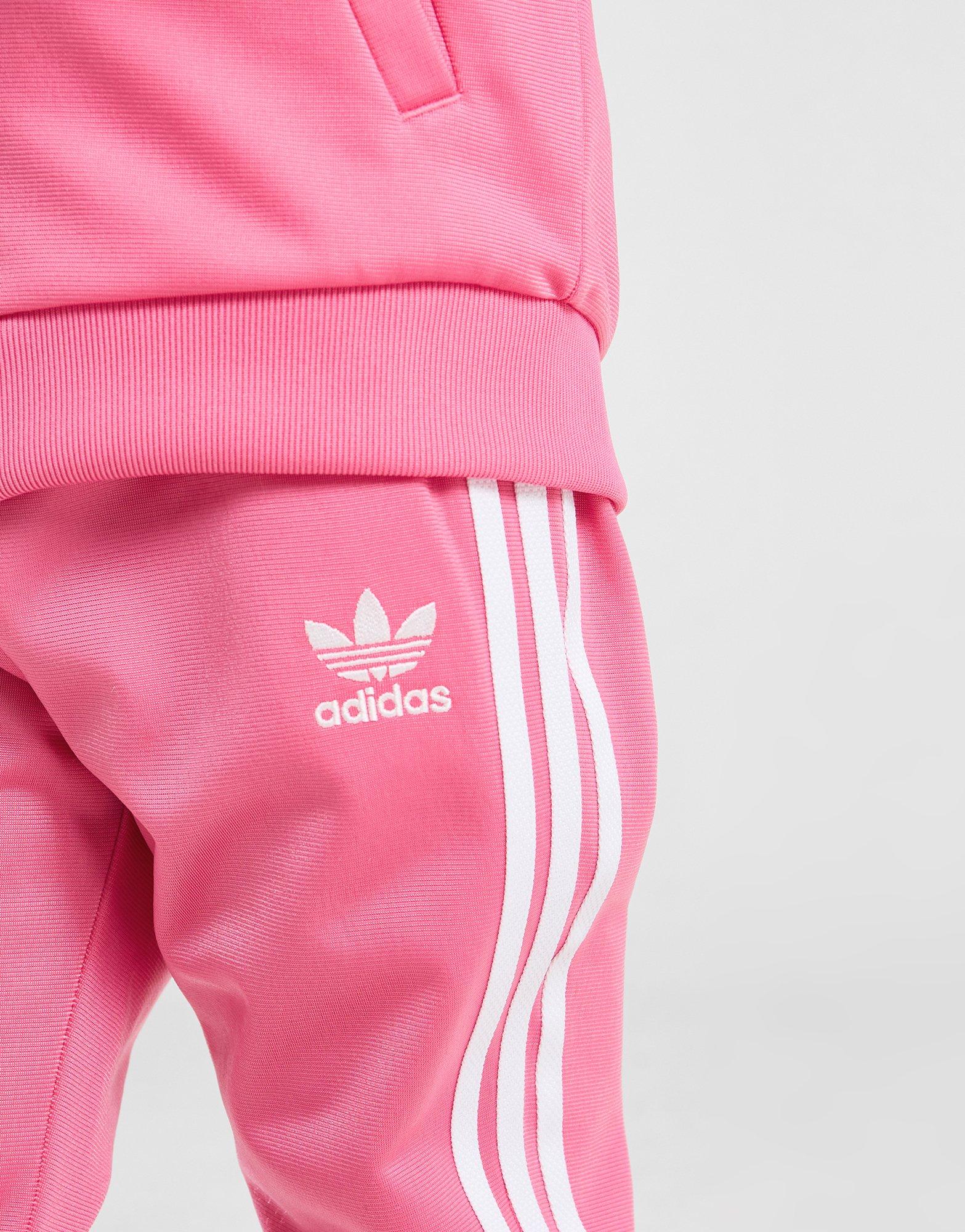 Neon pink cheap adidas tracksuit