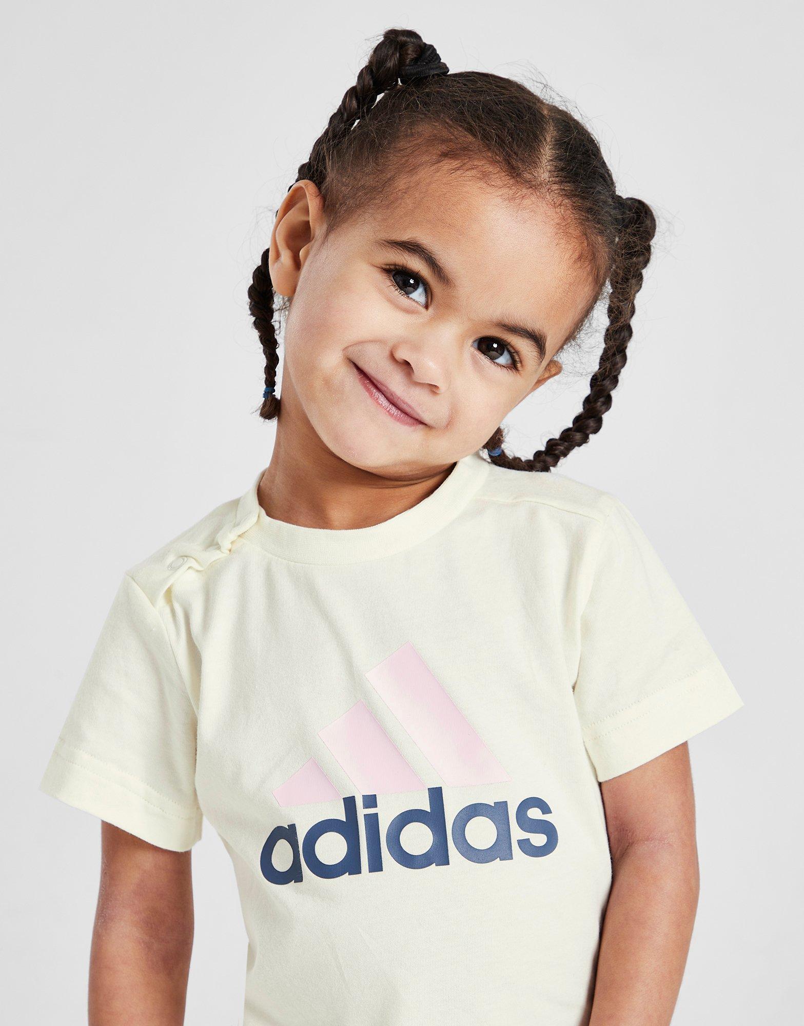 adidas Girls' Badge of Sport T-Shirt/Shorts Set Infant