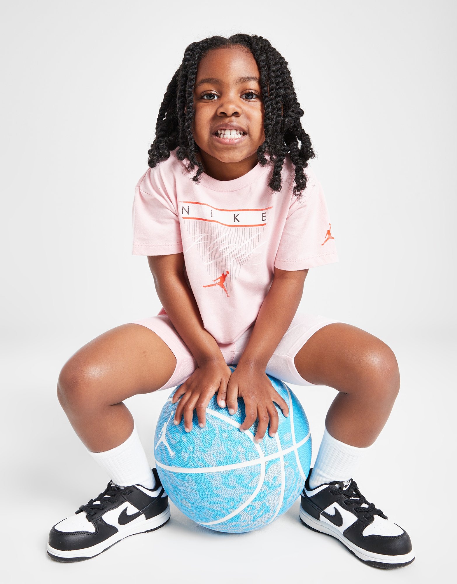 Pink Jordan Girls Flight T Shirt Shorts Set Infant JD Sports UK