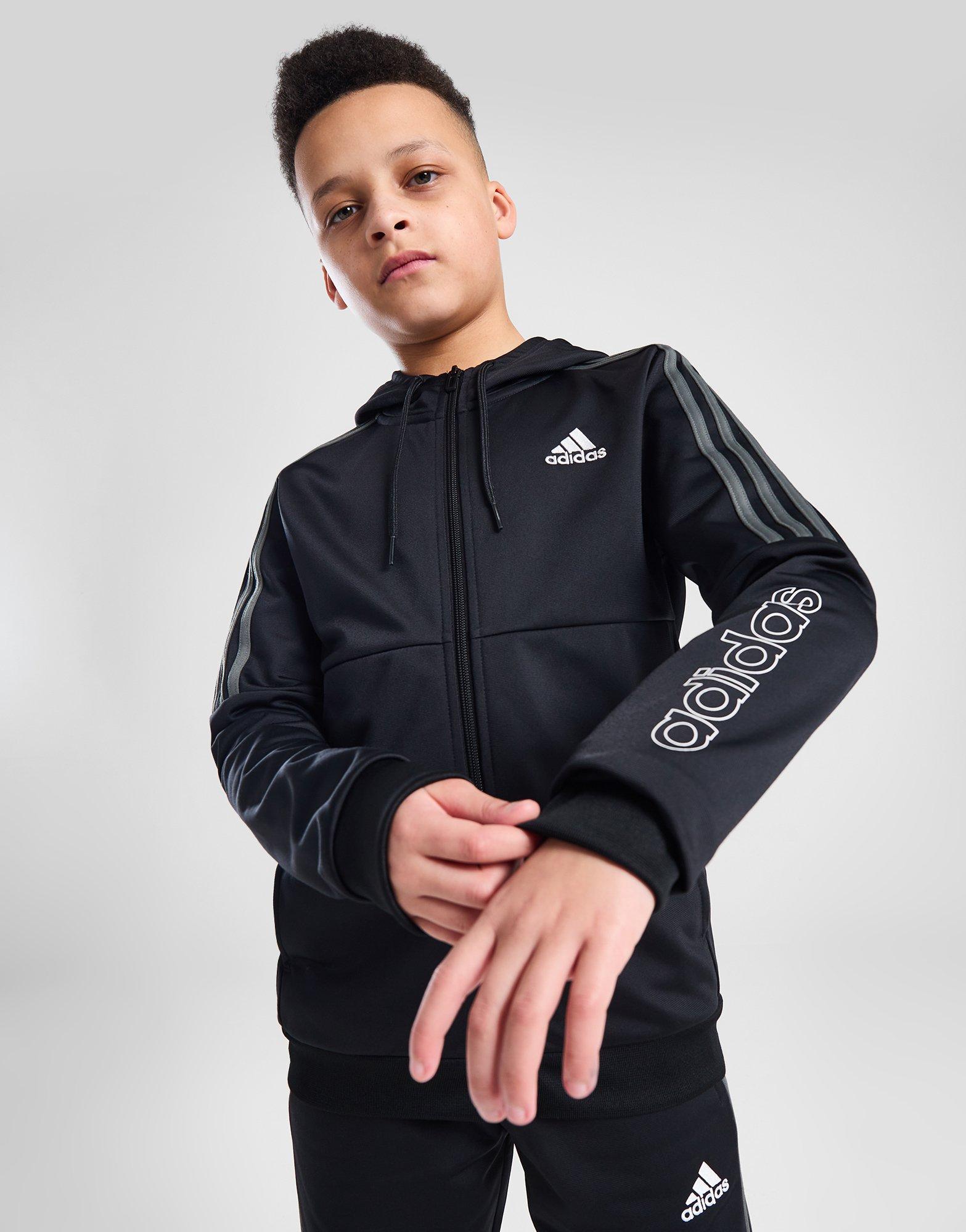 adidas SST Linear Poly Full Zip Hoodie Junior