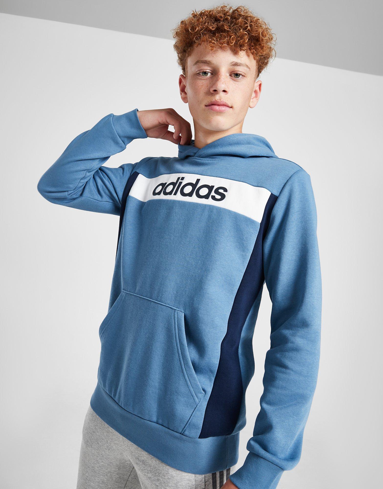 adidas Originals Linear Logo Colour Block Overhead Tracksuit Junior