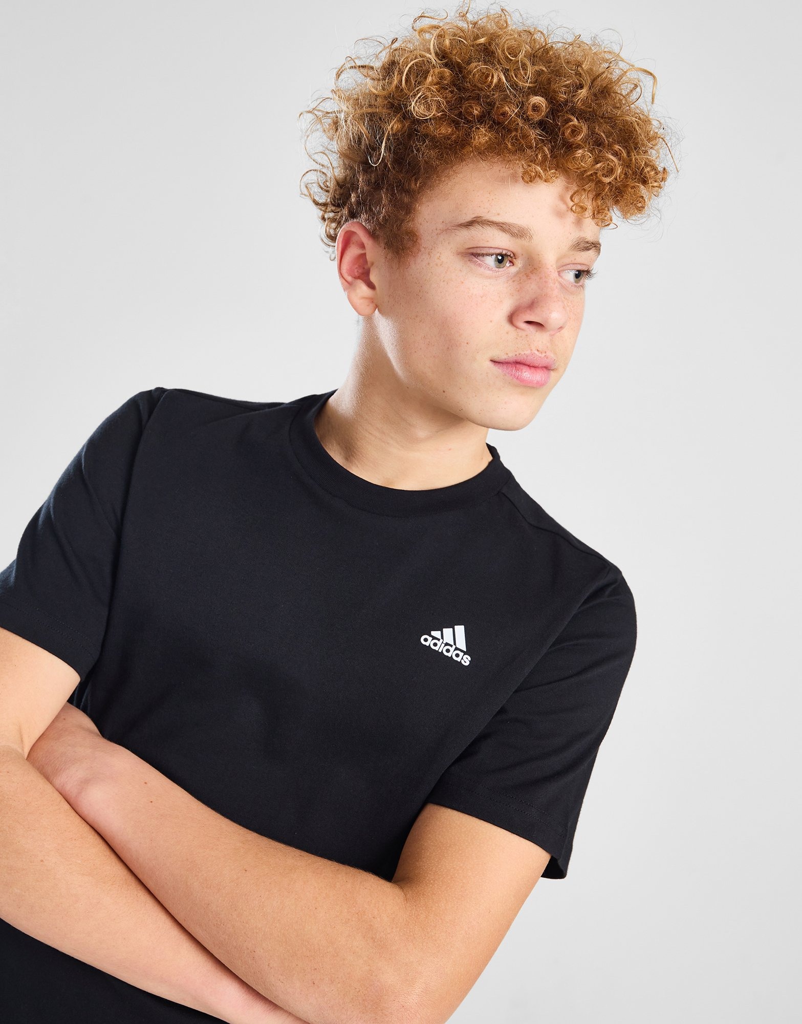 Black adidas Core Logo Tshirt Junior JD Sports