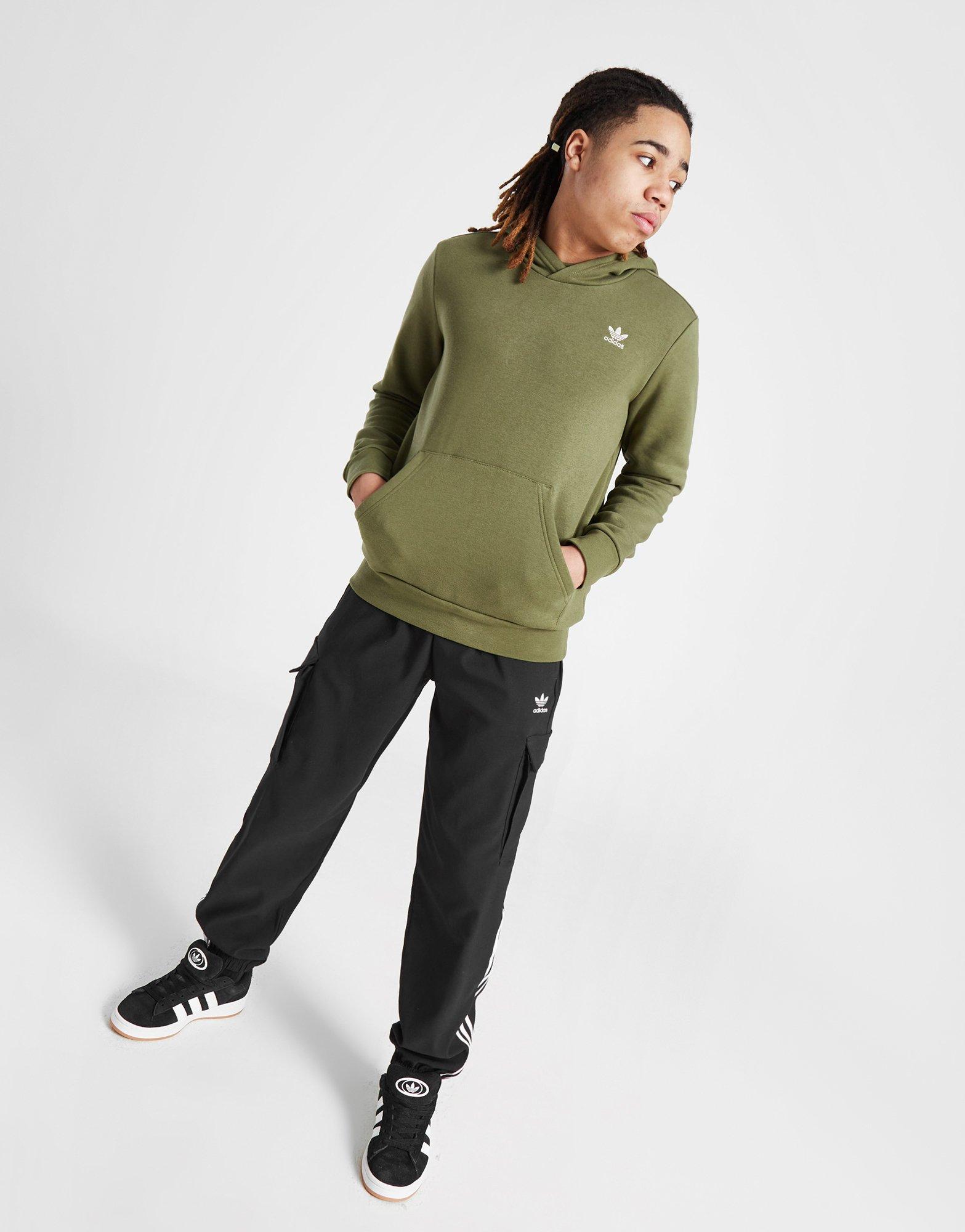 Adidas originals essential discount overhead hoodie gree