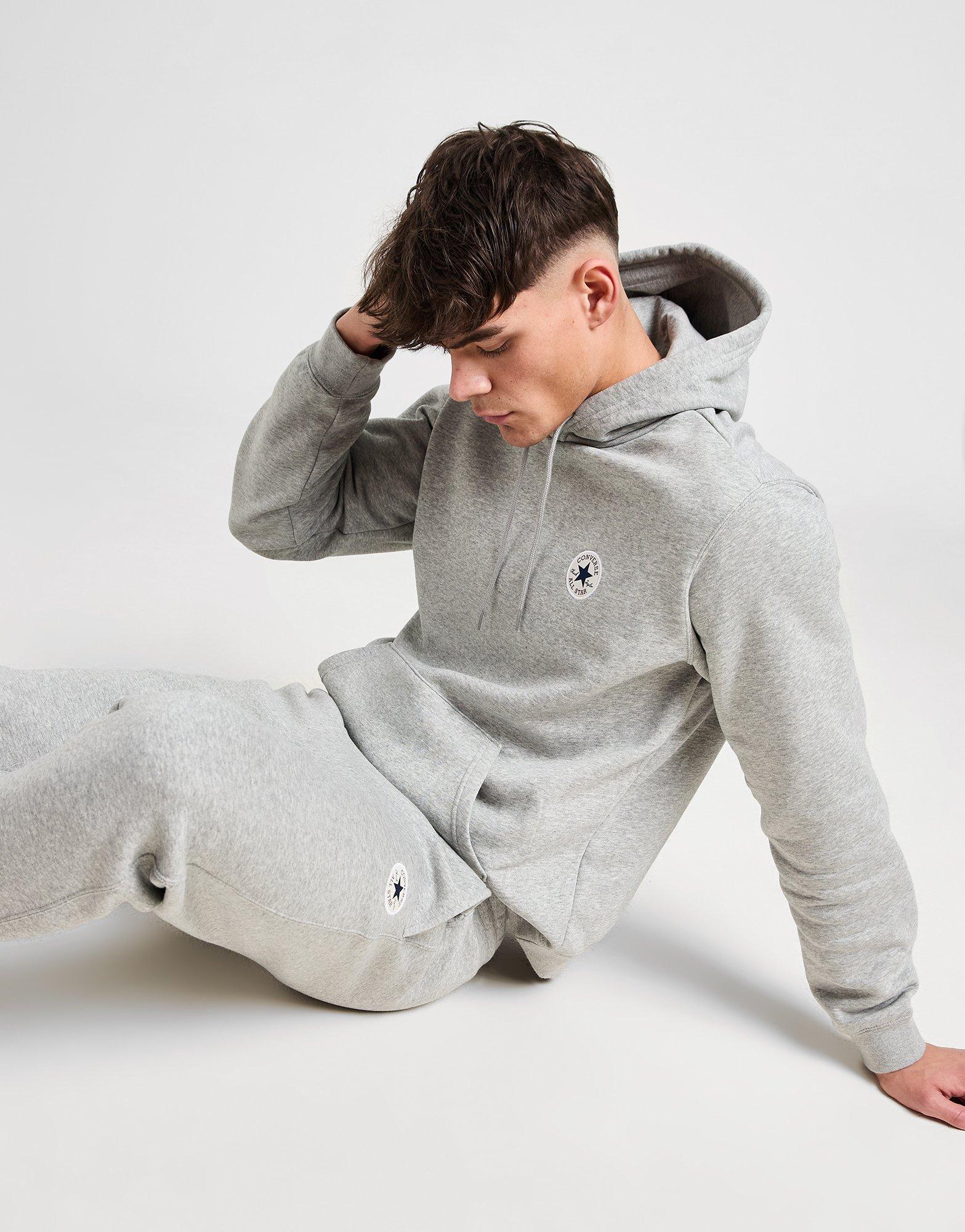 Grey Converse Patch Overhead Hoodie | JD Sports UK Grey Converse Patch Overhead Hoodie | JD Sports UK