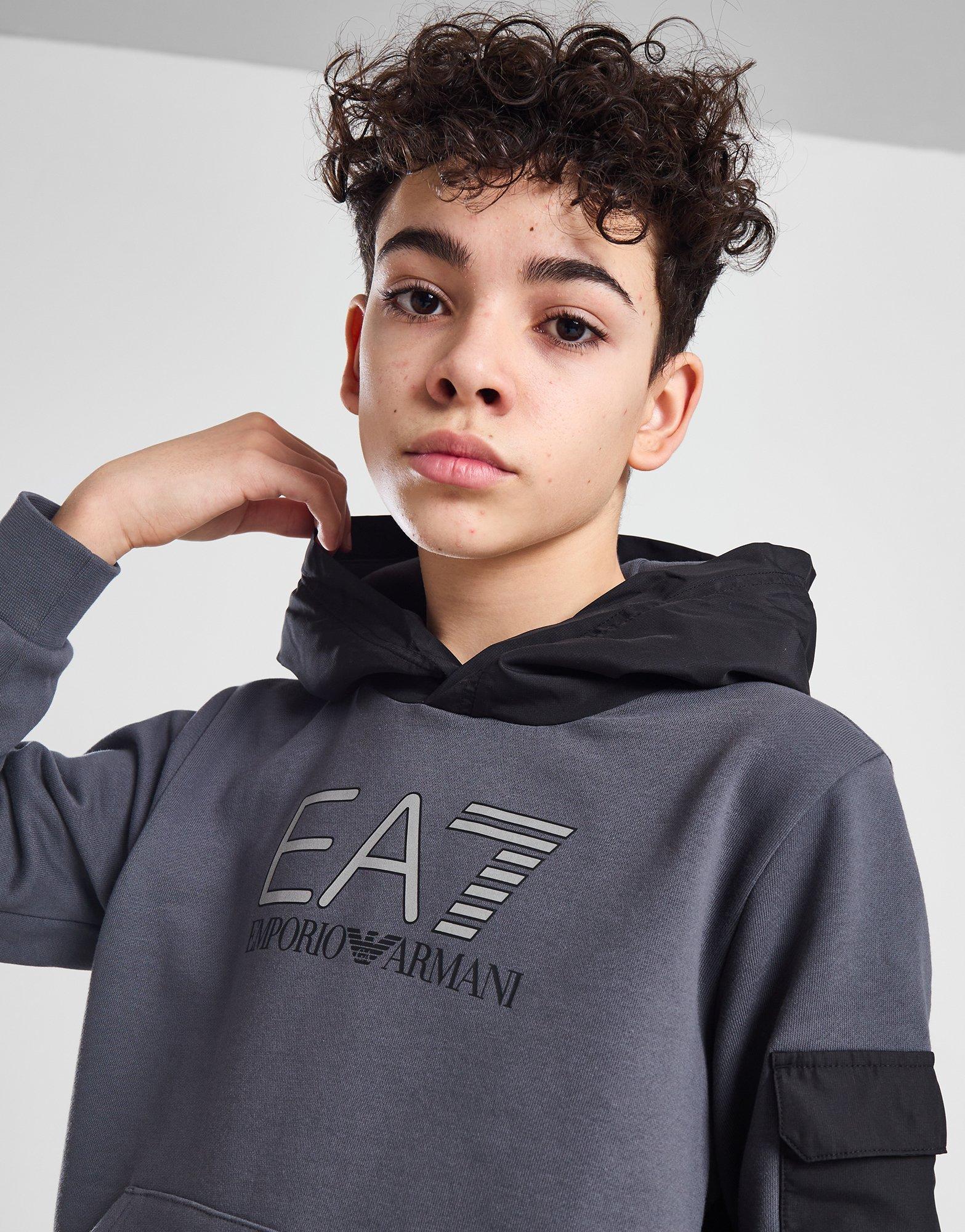 EA7 Emporio Armani Woven Overlay Felpa