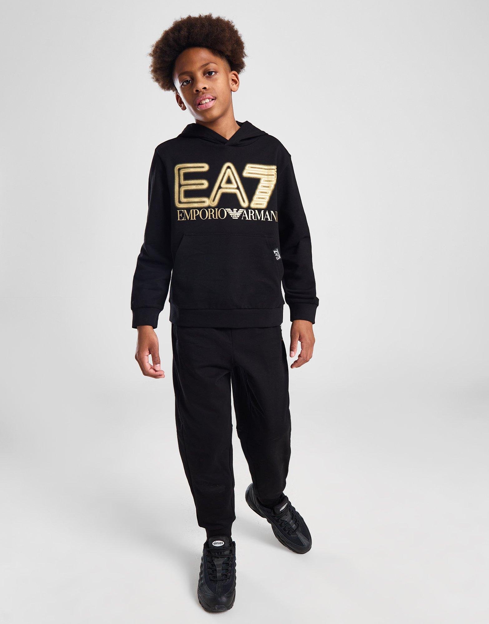 Emporio Armani EA7 Gold Logo Overhead Hoodie Junior