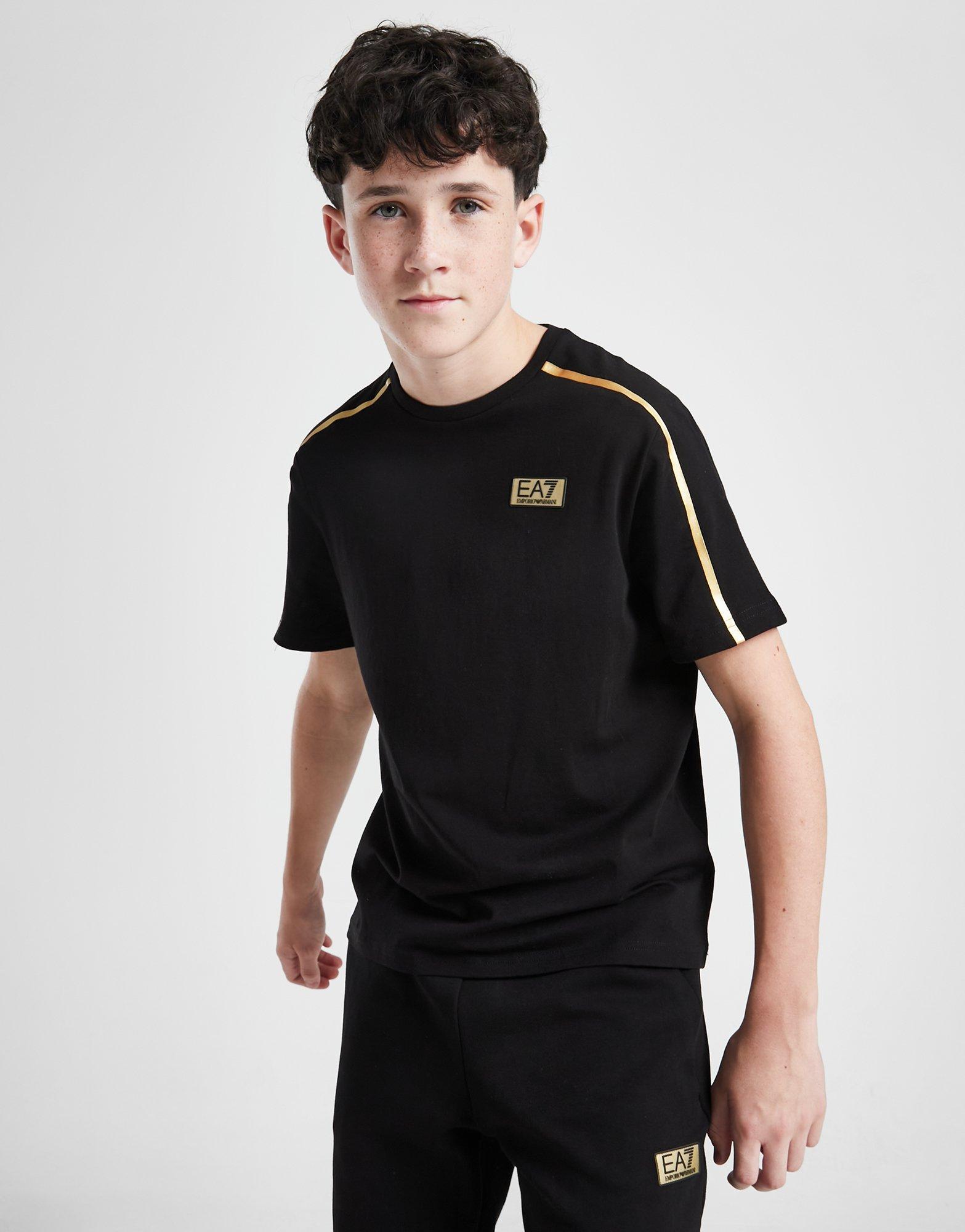 EA7 Emporio Armani Premium Gold Logo T-Shirt Junior
