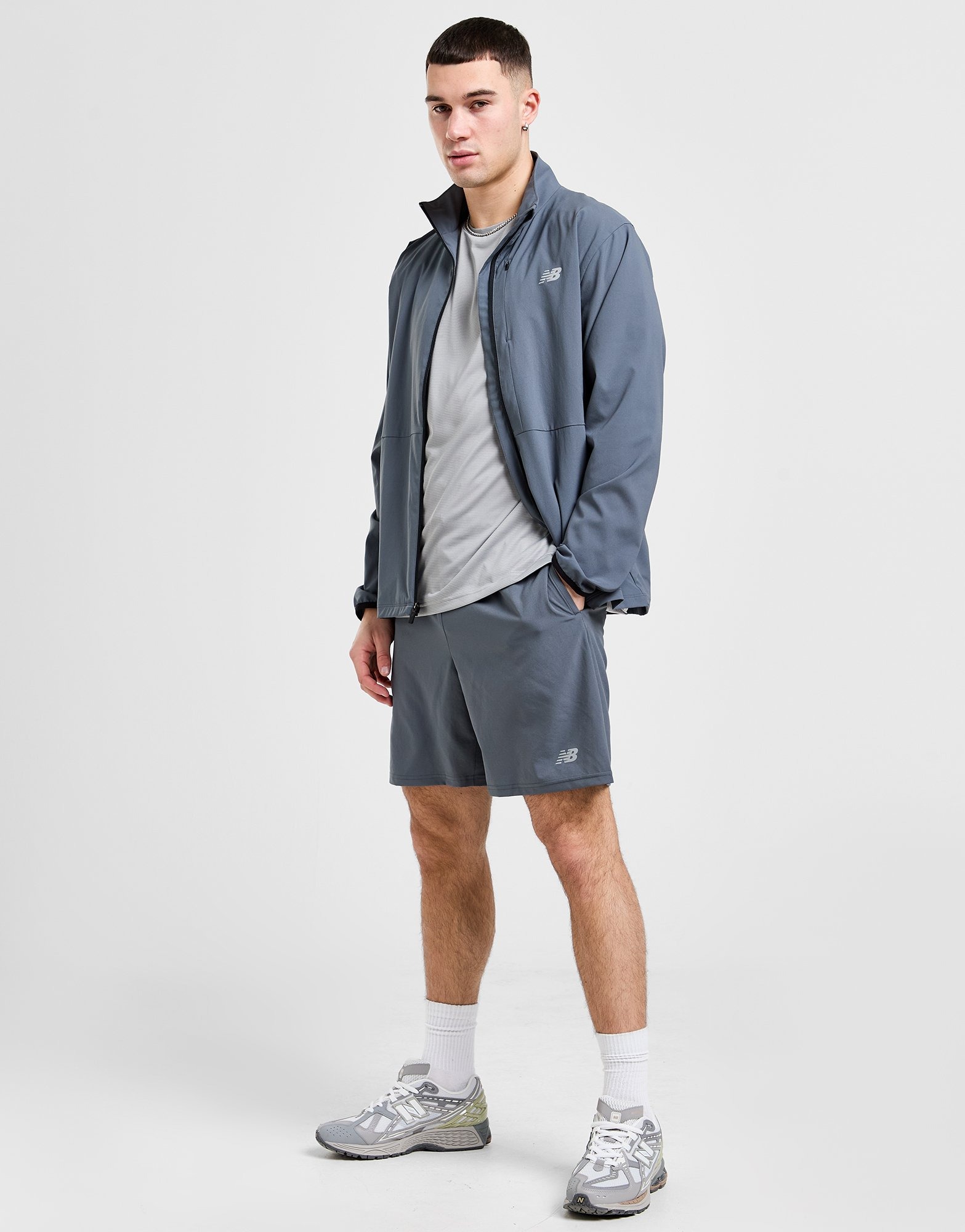 Grey New Balance Essential Running Shorts | JD Sports UK