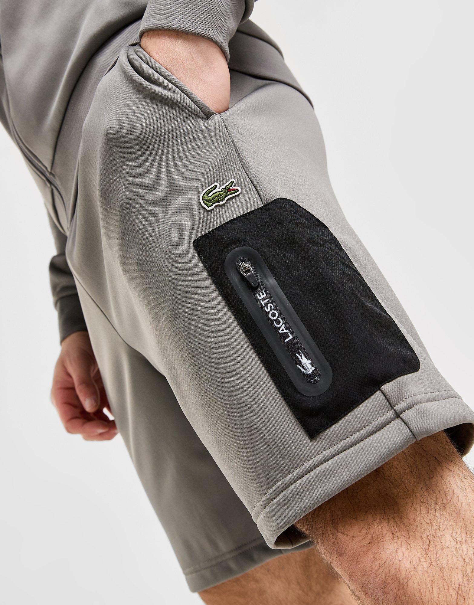 Grey Lacoste Woven Pocket Shorts JD Sports UK