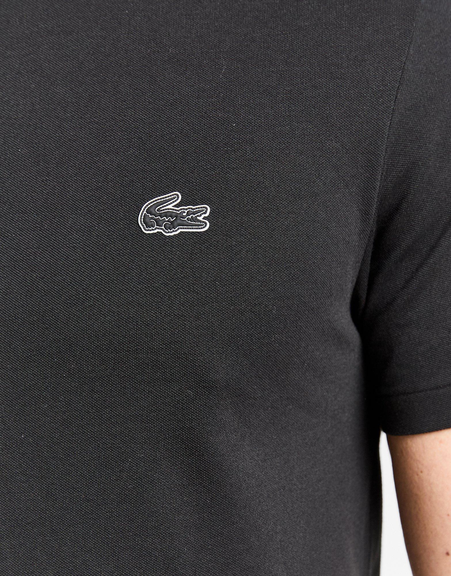 Lacoste Camiseta técnica de manga corta para hombre con cuello redondo de  cocodrilo grande